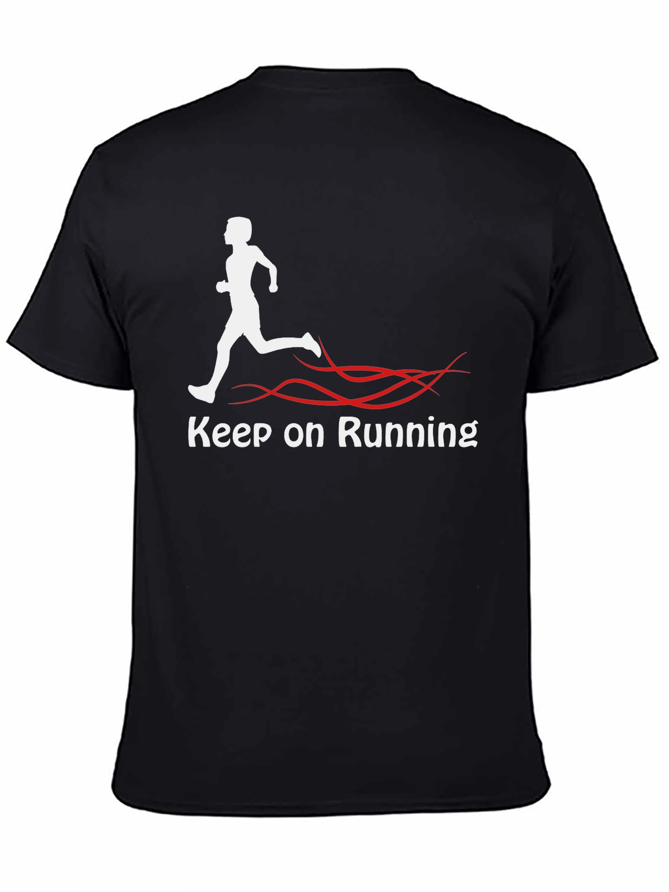 Keep on Running Black T-Shirt