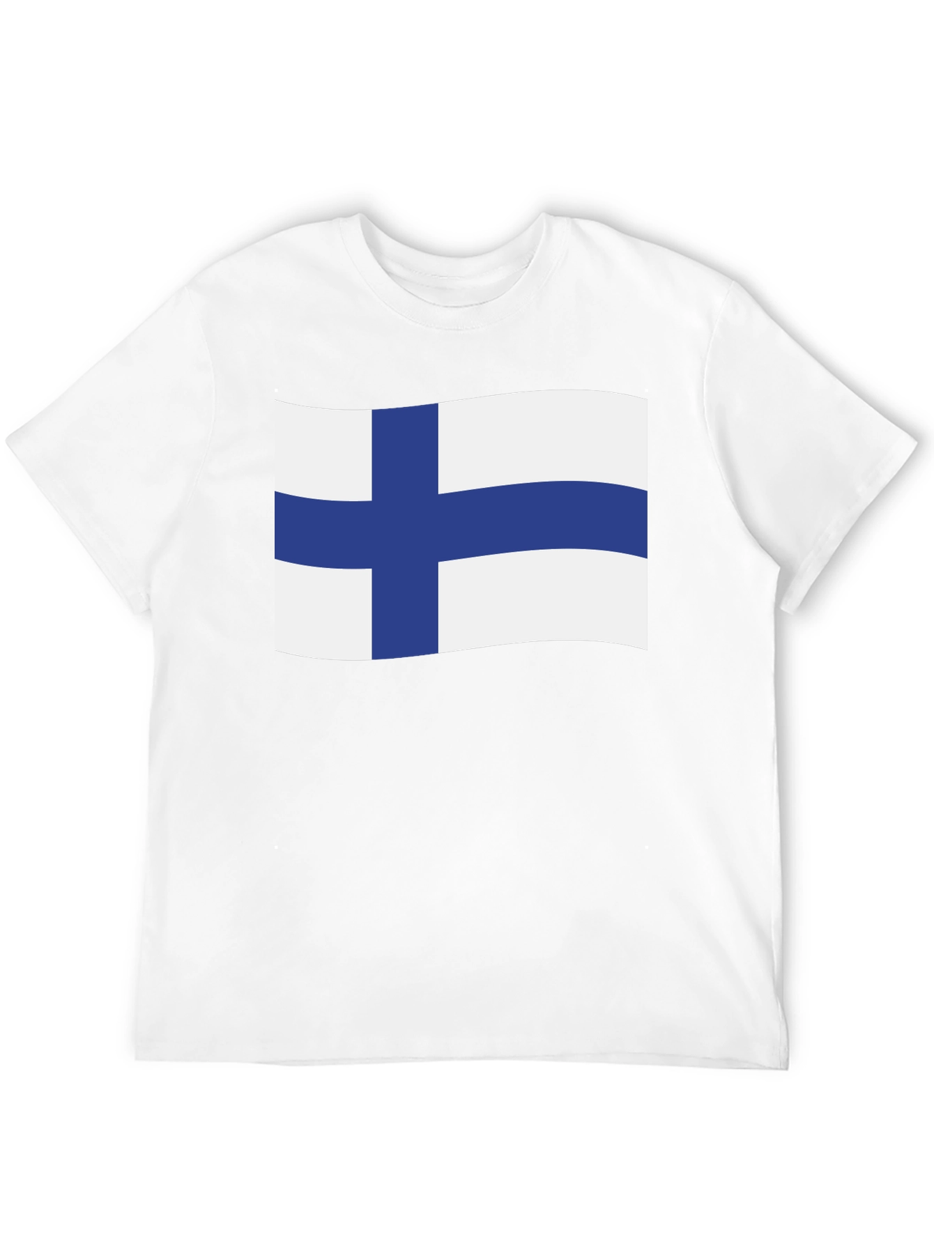 Finland Flag T-Shirt - Black Crew Neck Tee