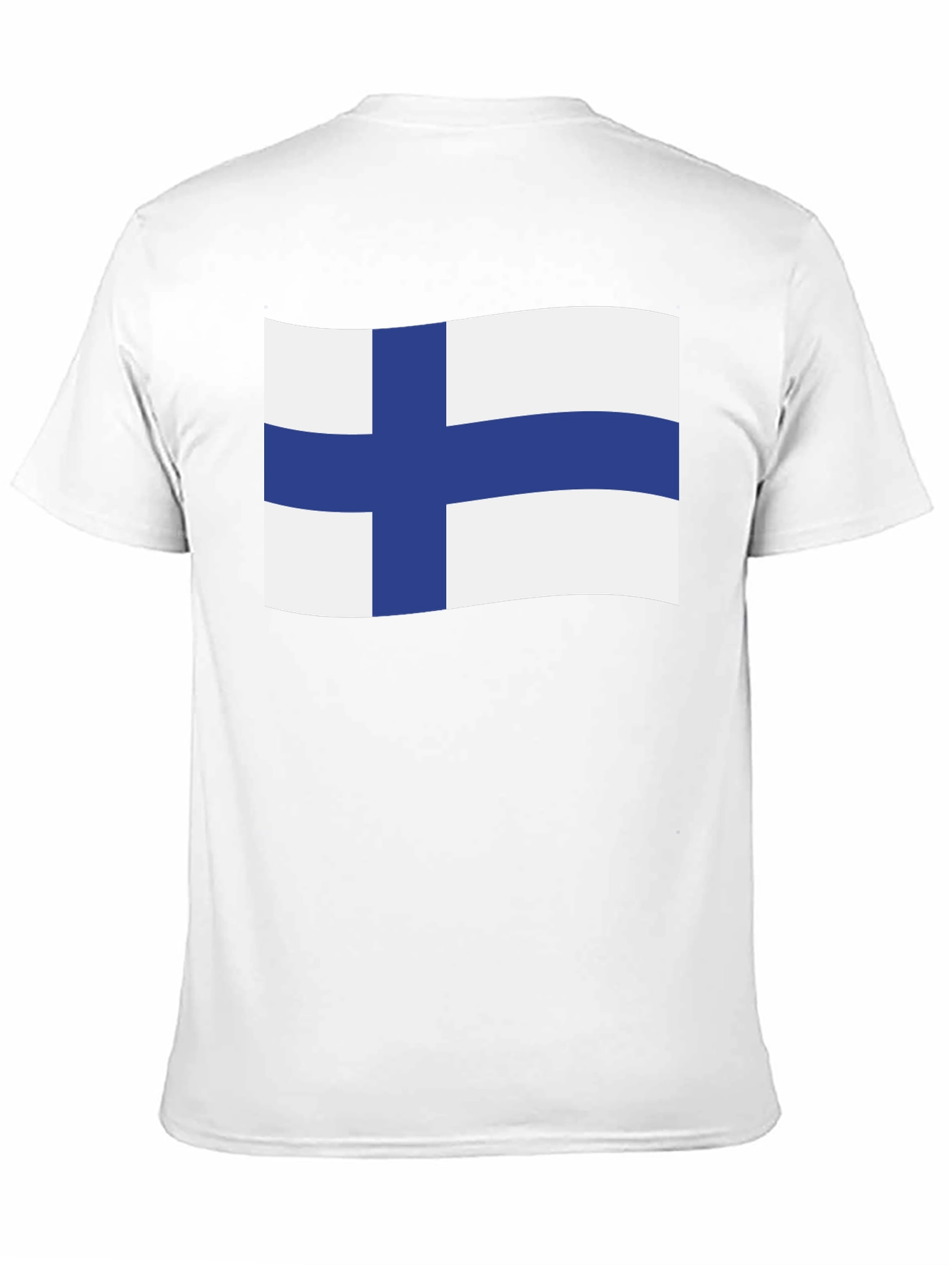 Finland Flag T-Shirt - Black Crew Neck Tee