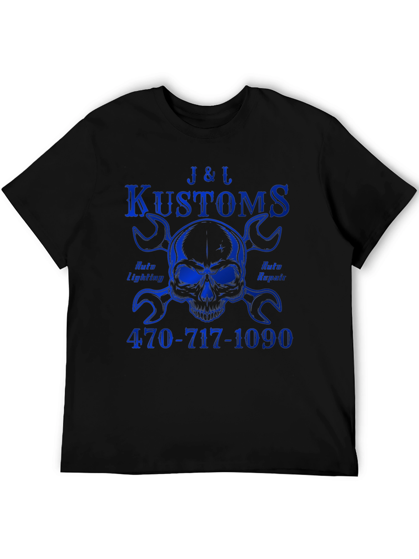 J&L Kustoms Auto Skull T-Shirt