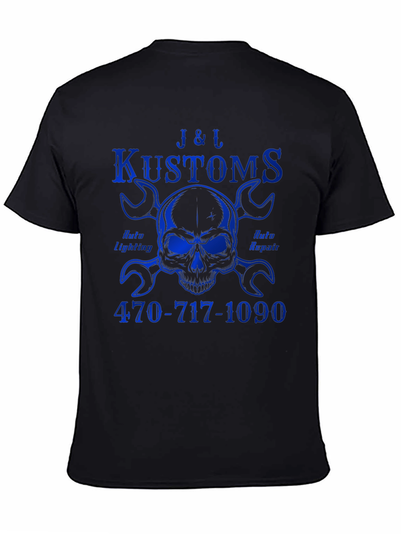 J&L Kustoms Auto Skull T-Shirt