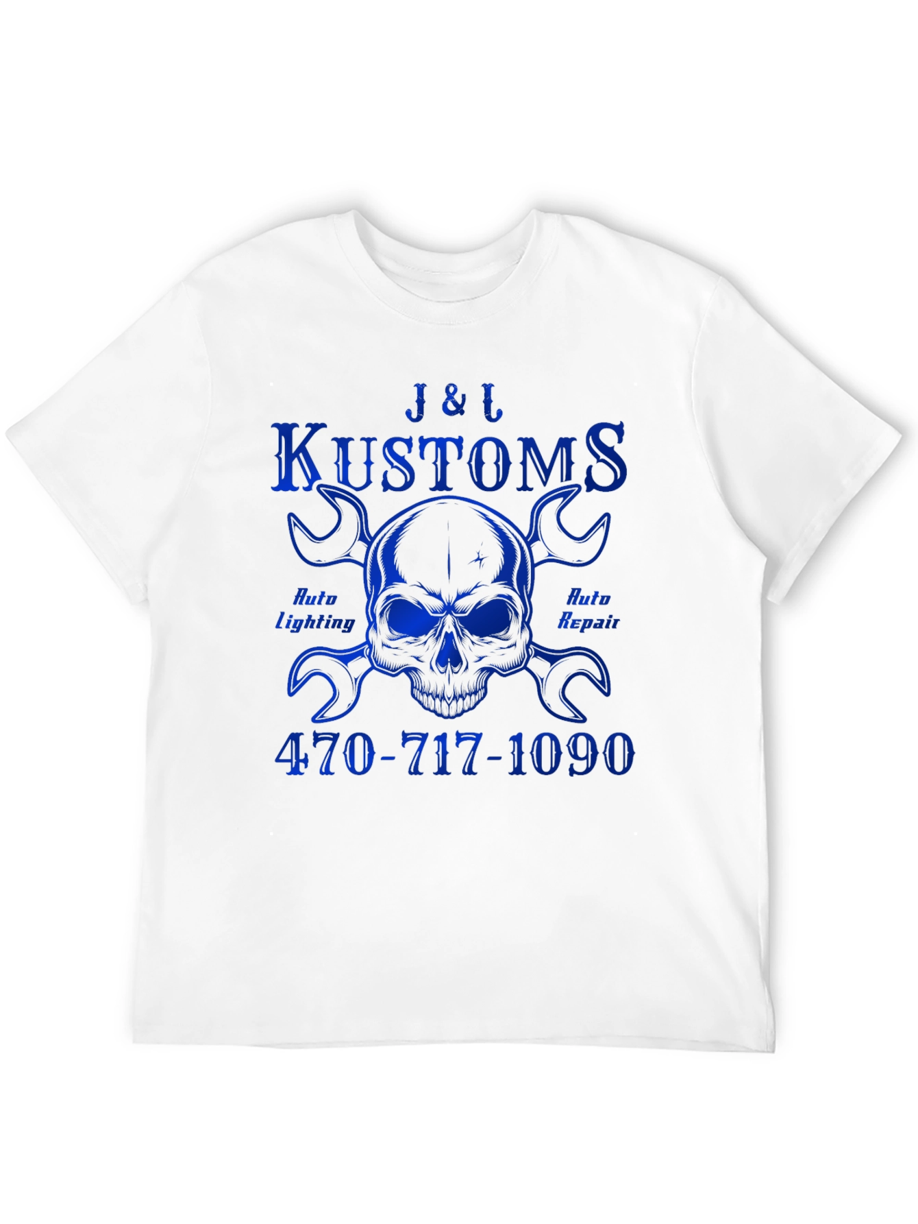 J&L Kustoms Auto Skull T-Shirt
