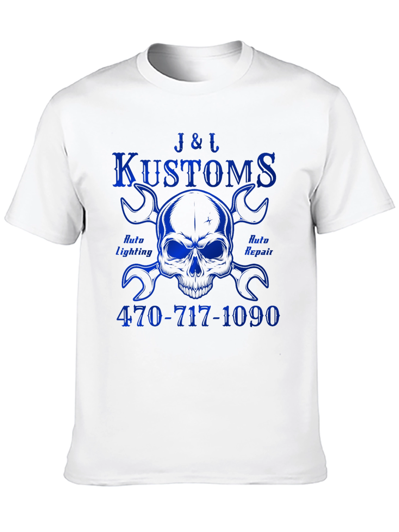J&L Kustoms Auto Skull T-Shirt