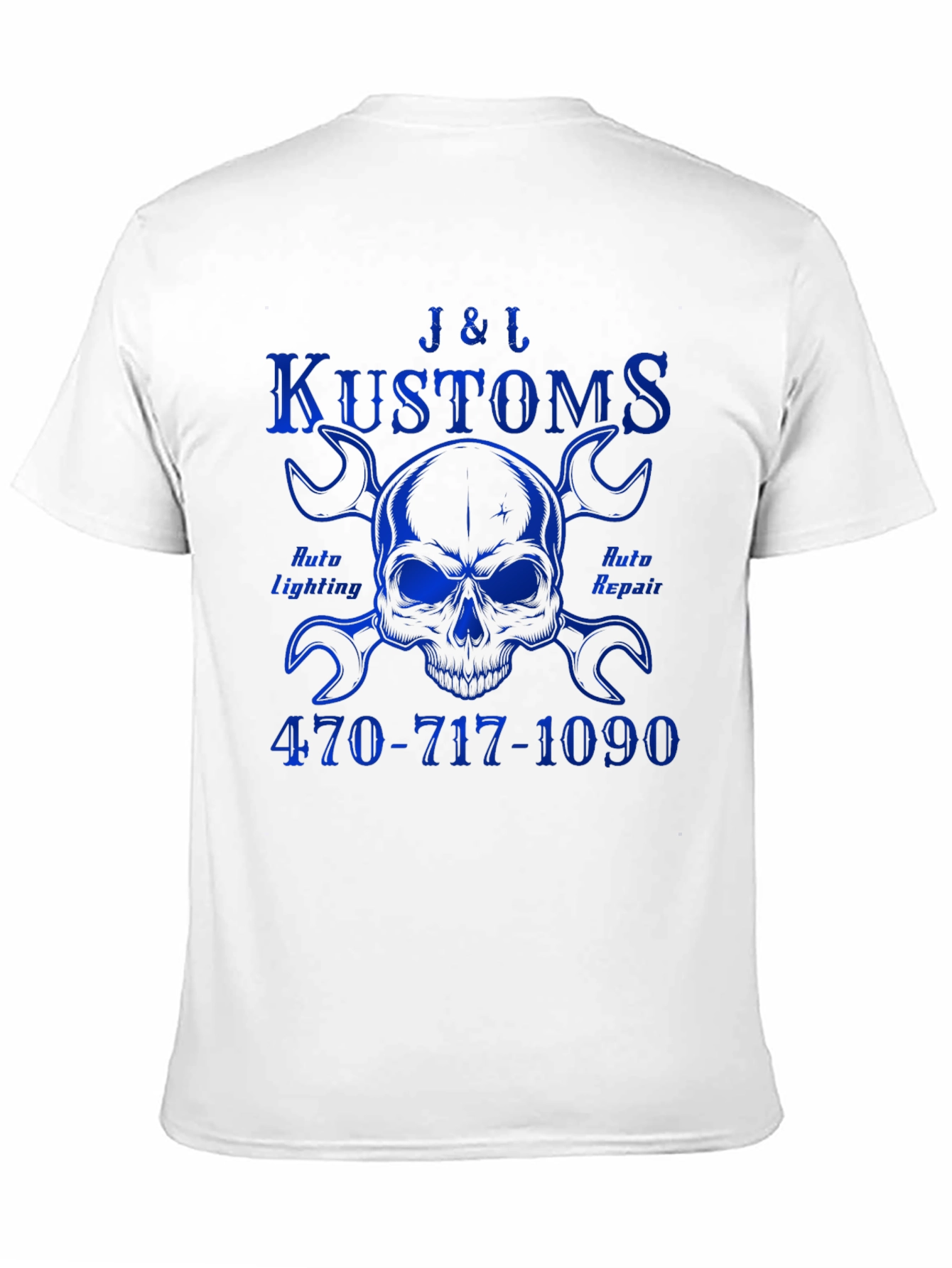 J&L Kustoms Auto Skull T-Shirt