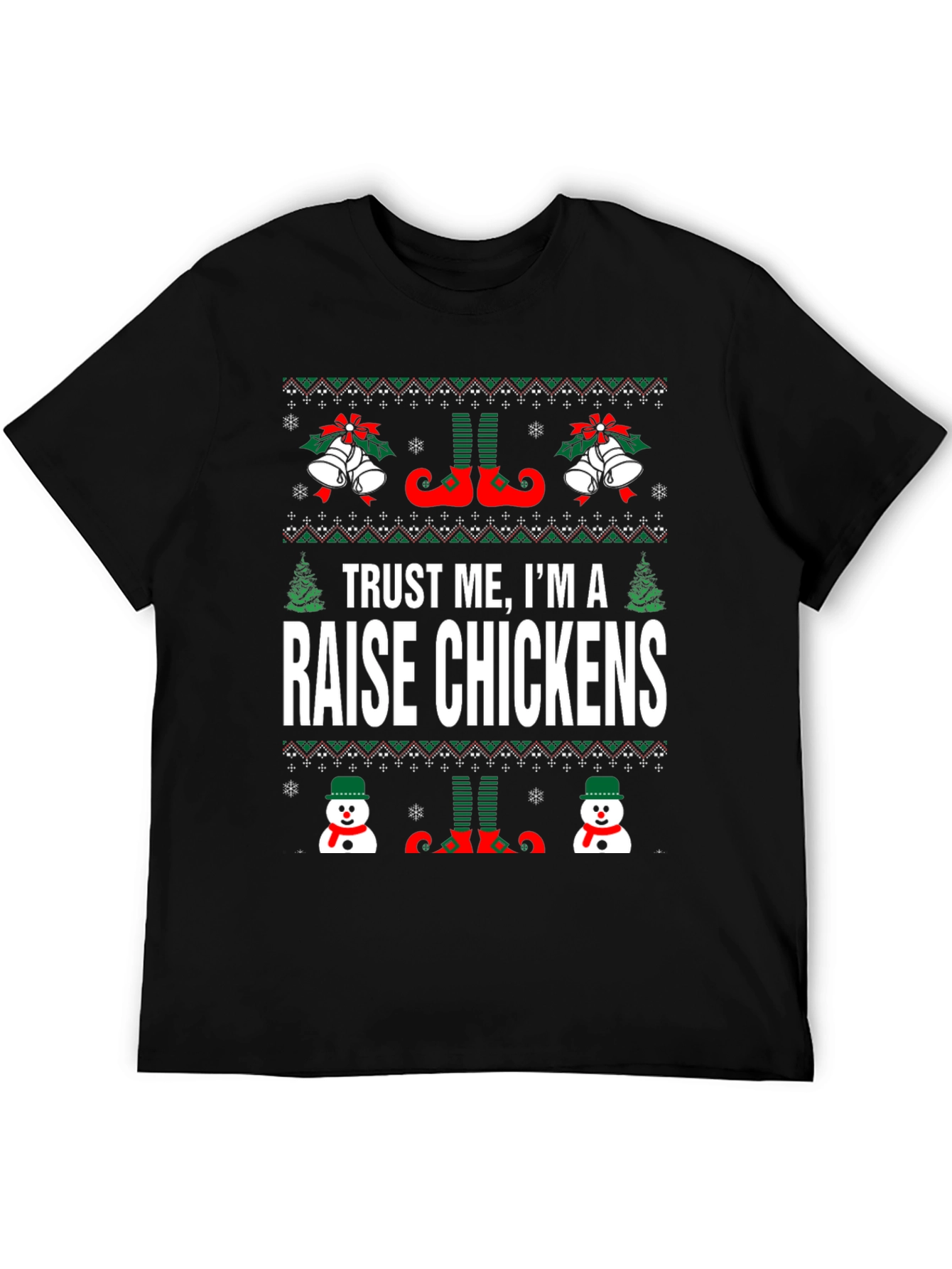 Funny Raise Chickens Christmas T-Shirt