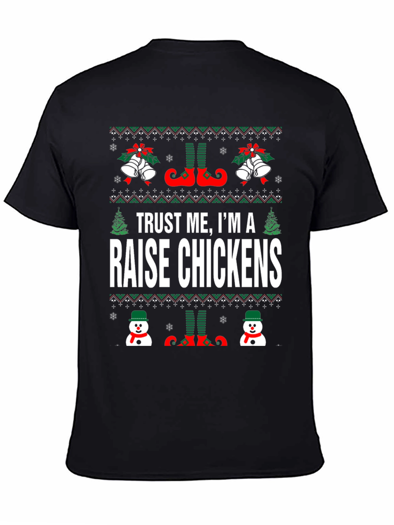 Funny Raise Chickens Christmas T-Shirt