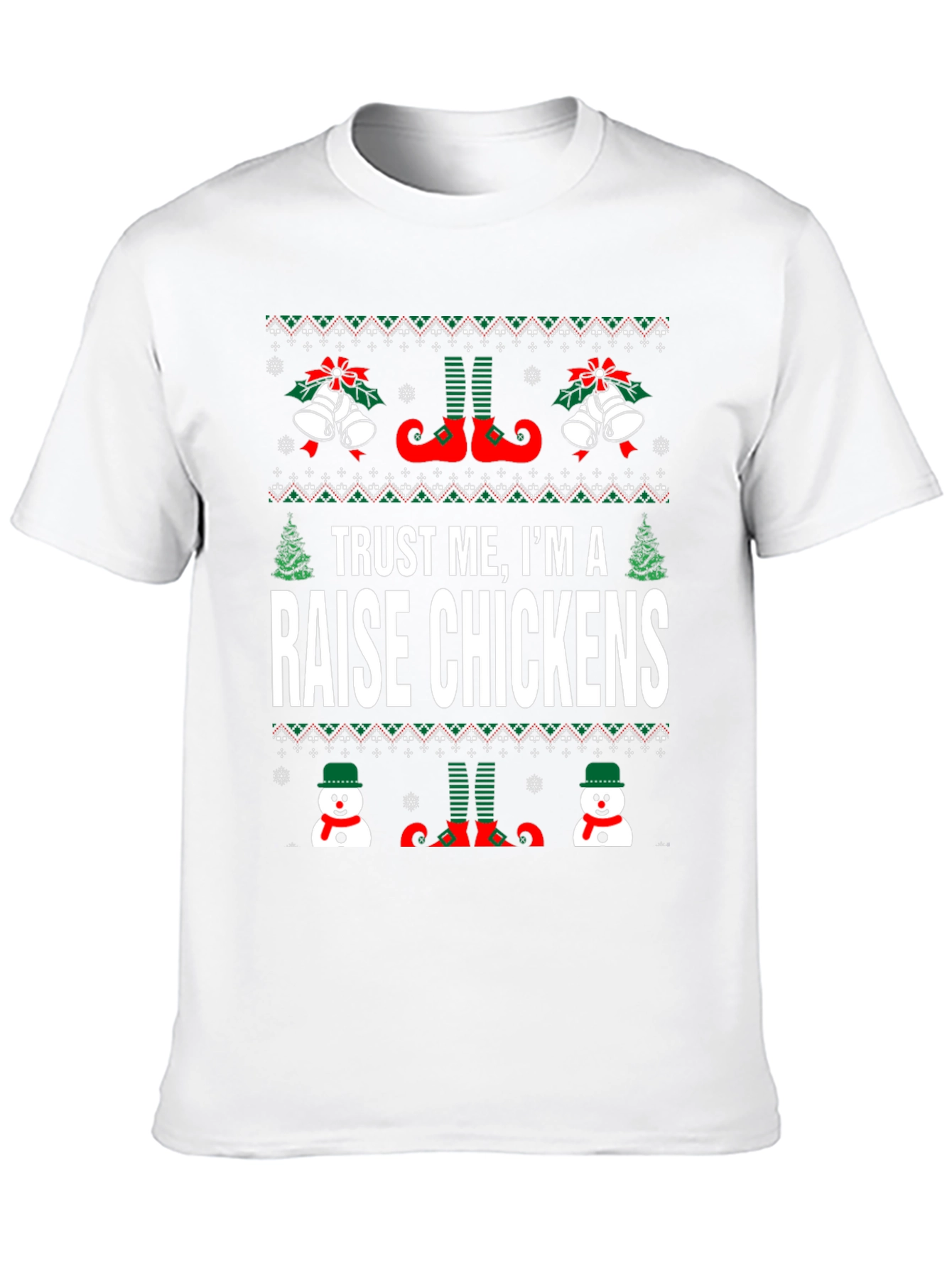 Funny Raise Chickens Christmas T-Shirt