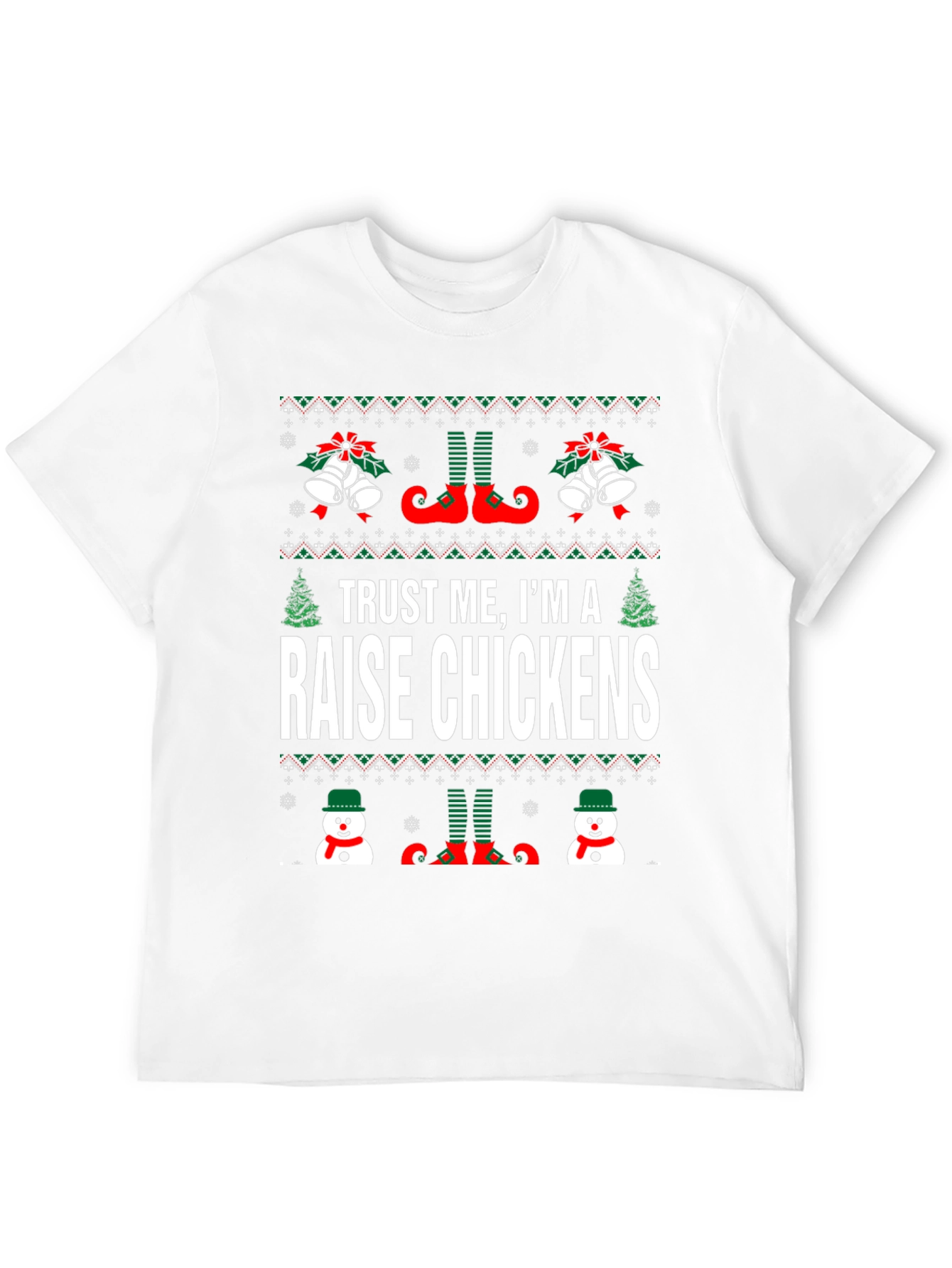Funny Raise Chickens Christmas T-Shirt