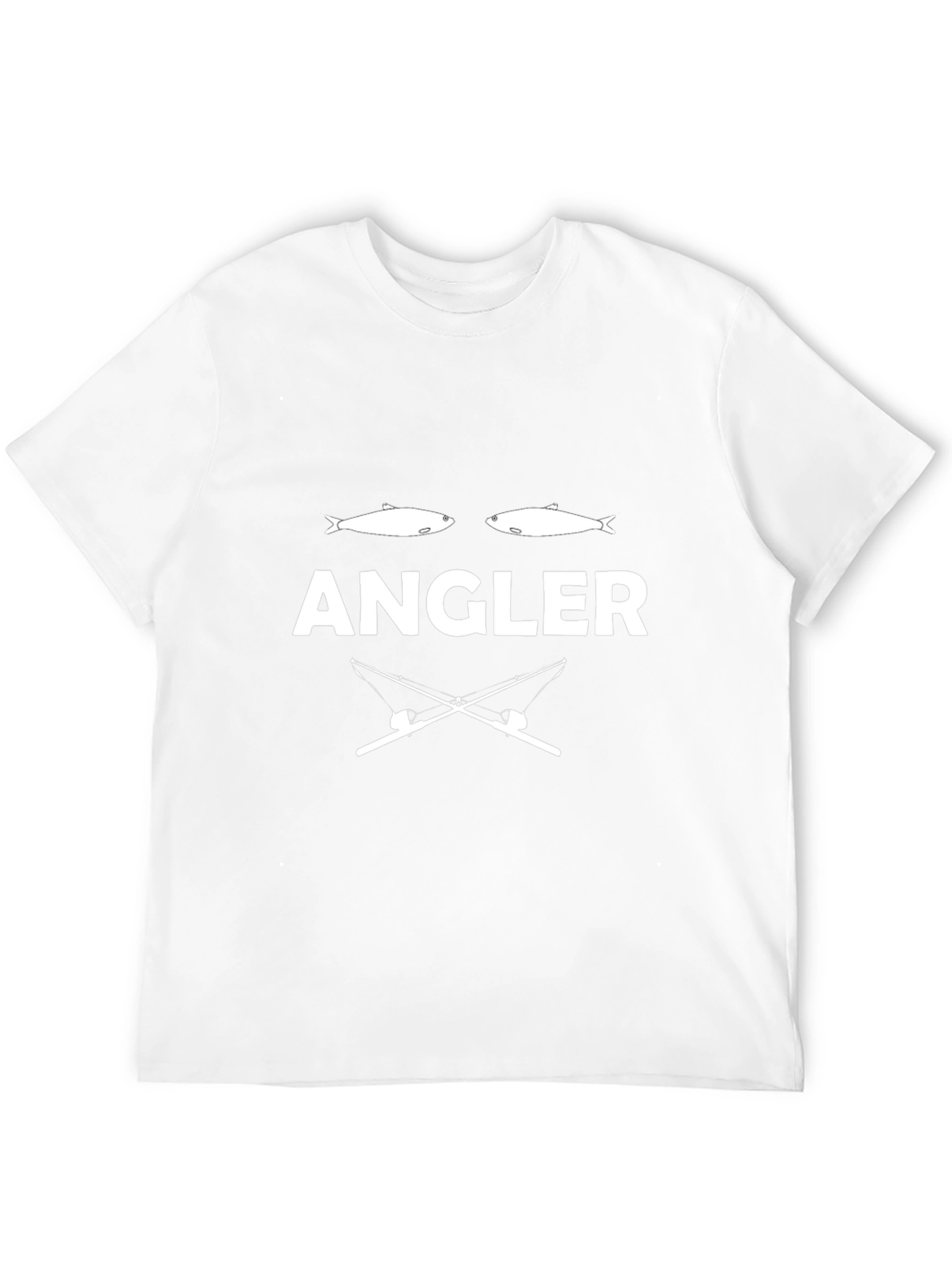 Angler Graphic Tee - Black Cotton Fishing Shirt