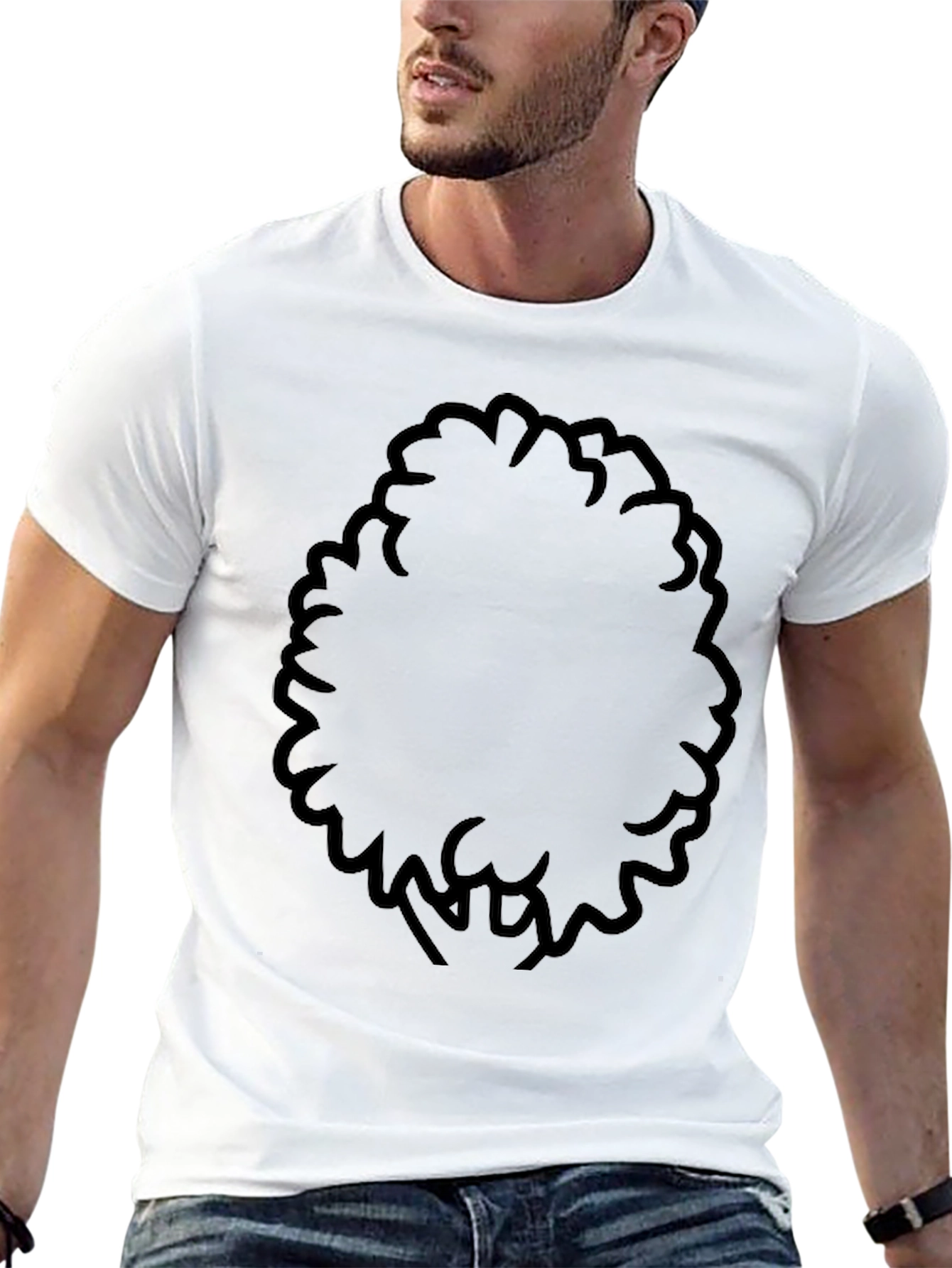 Black Afro Silhouette T-Shirt - Classic Style