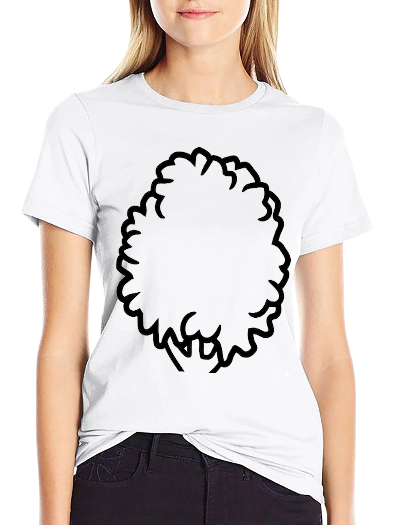 Black Afro Silhouette T-Shirt - Classic Style