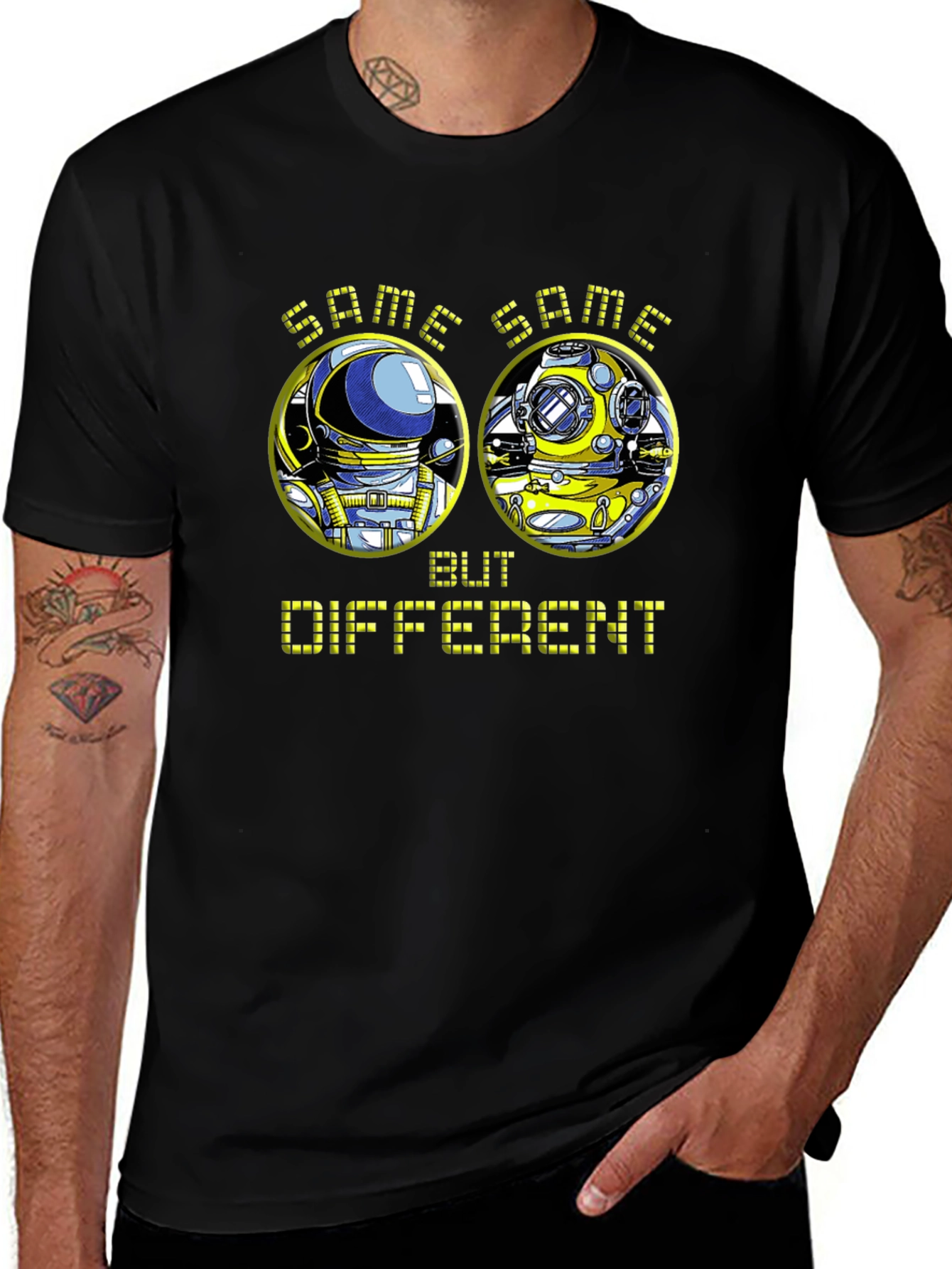 Same Same But Different Diver vs Astronaut T-Shirt