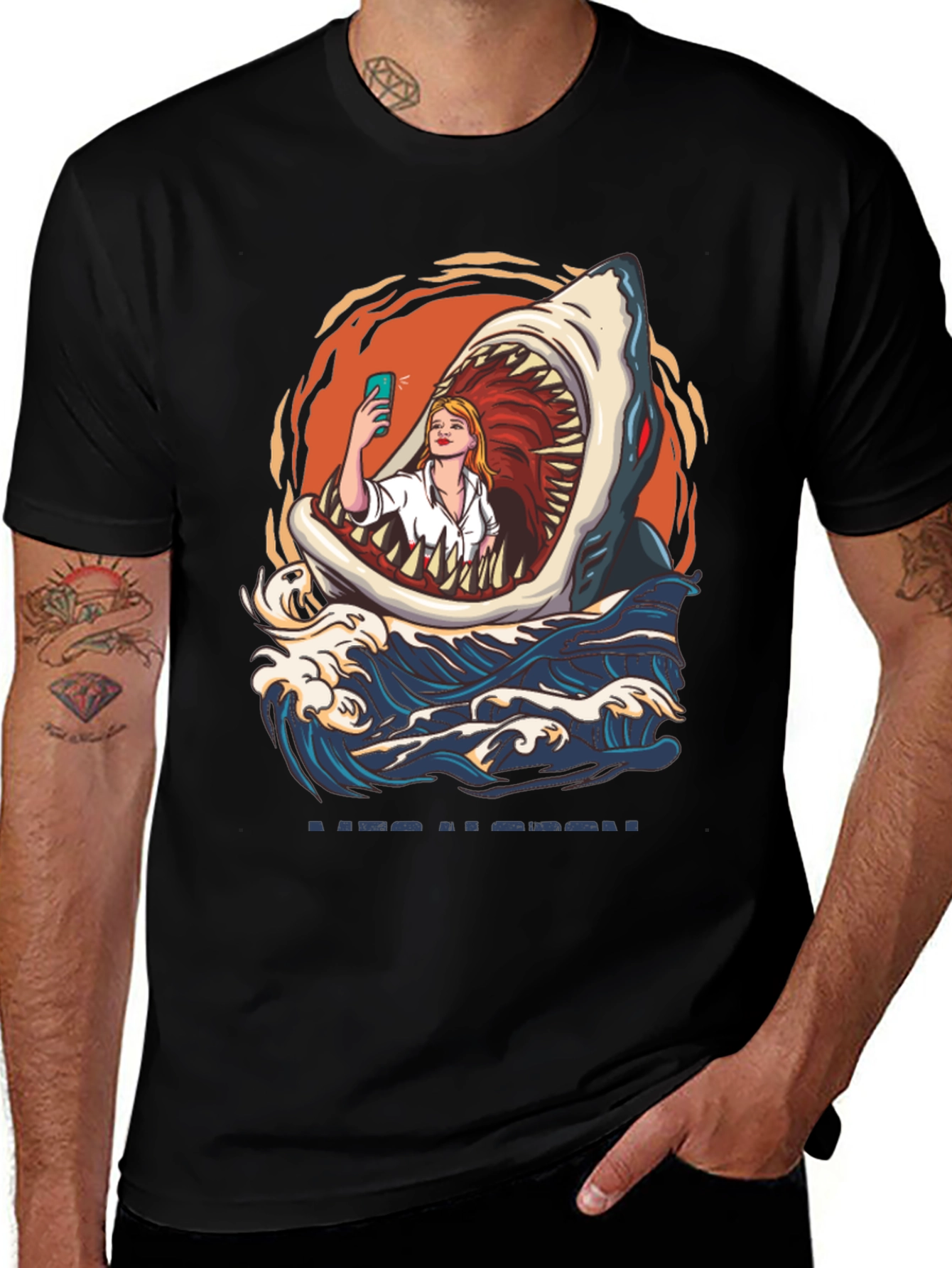 Shark Selfie Graphic Tee