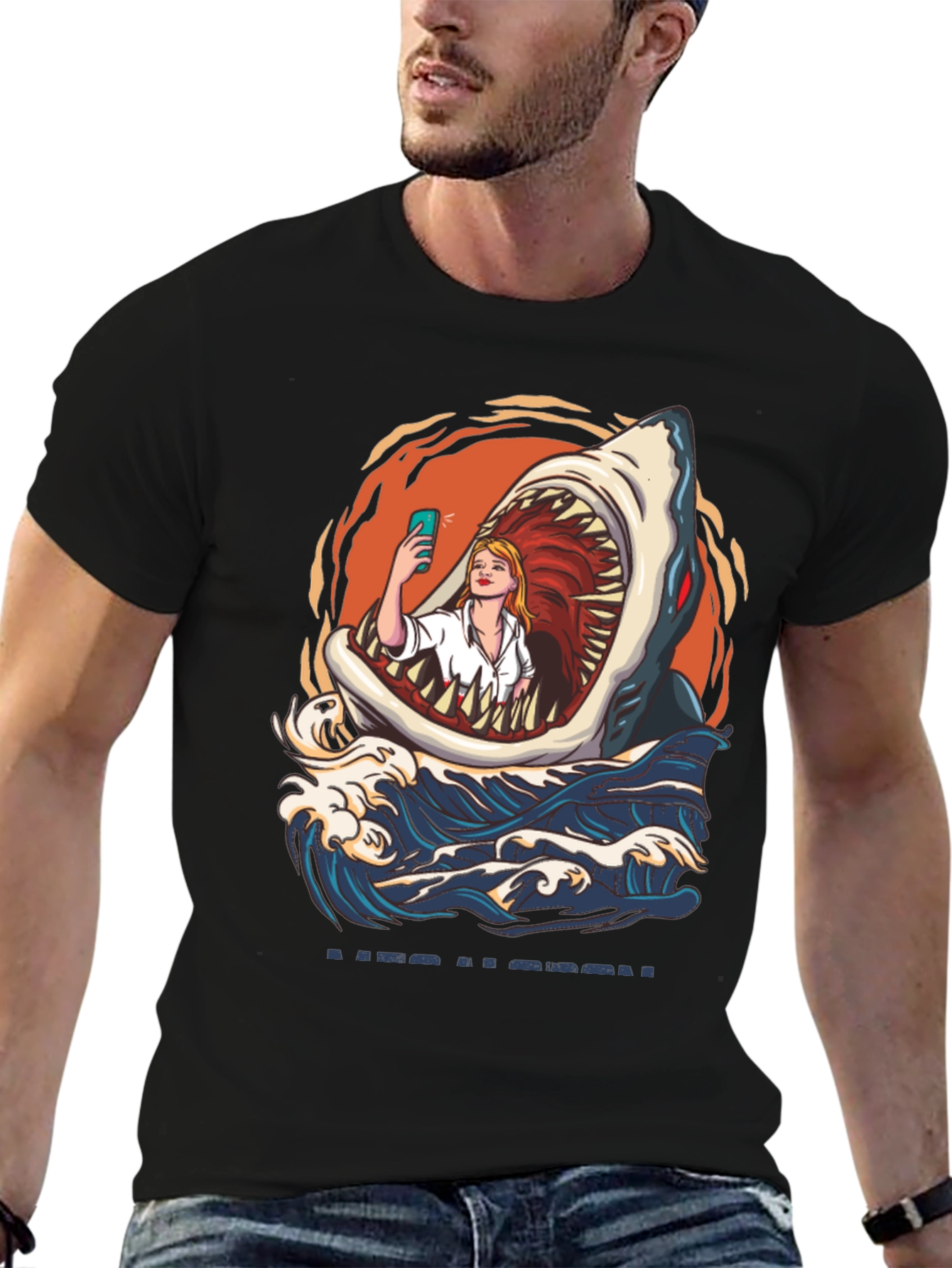 Shark Selfie Graphic Tee