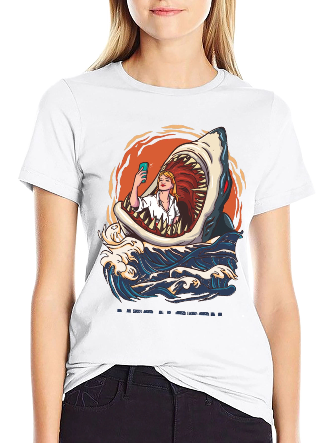 Shark Selfie Graphic Tee