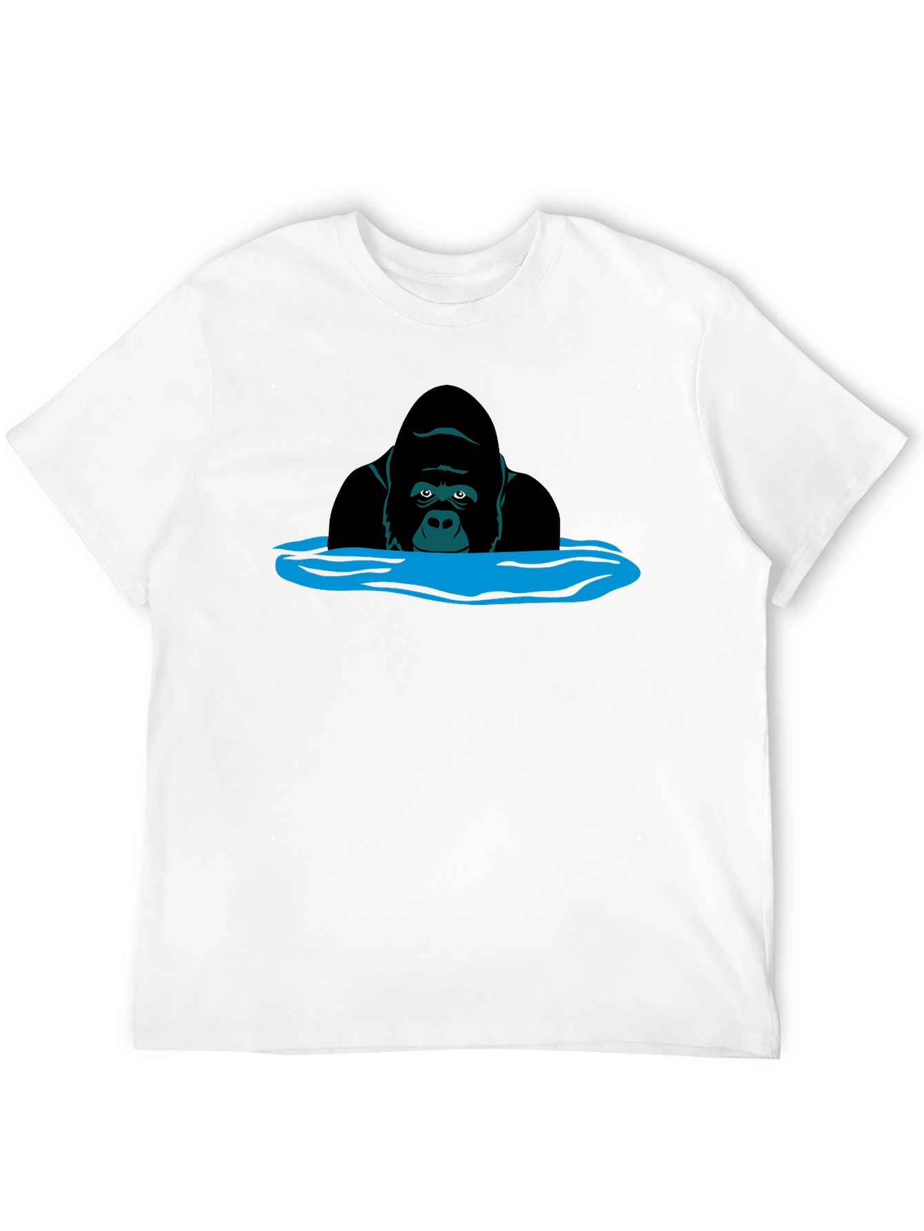 Gorilla in Water Graphic T-Shirt