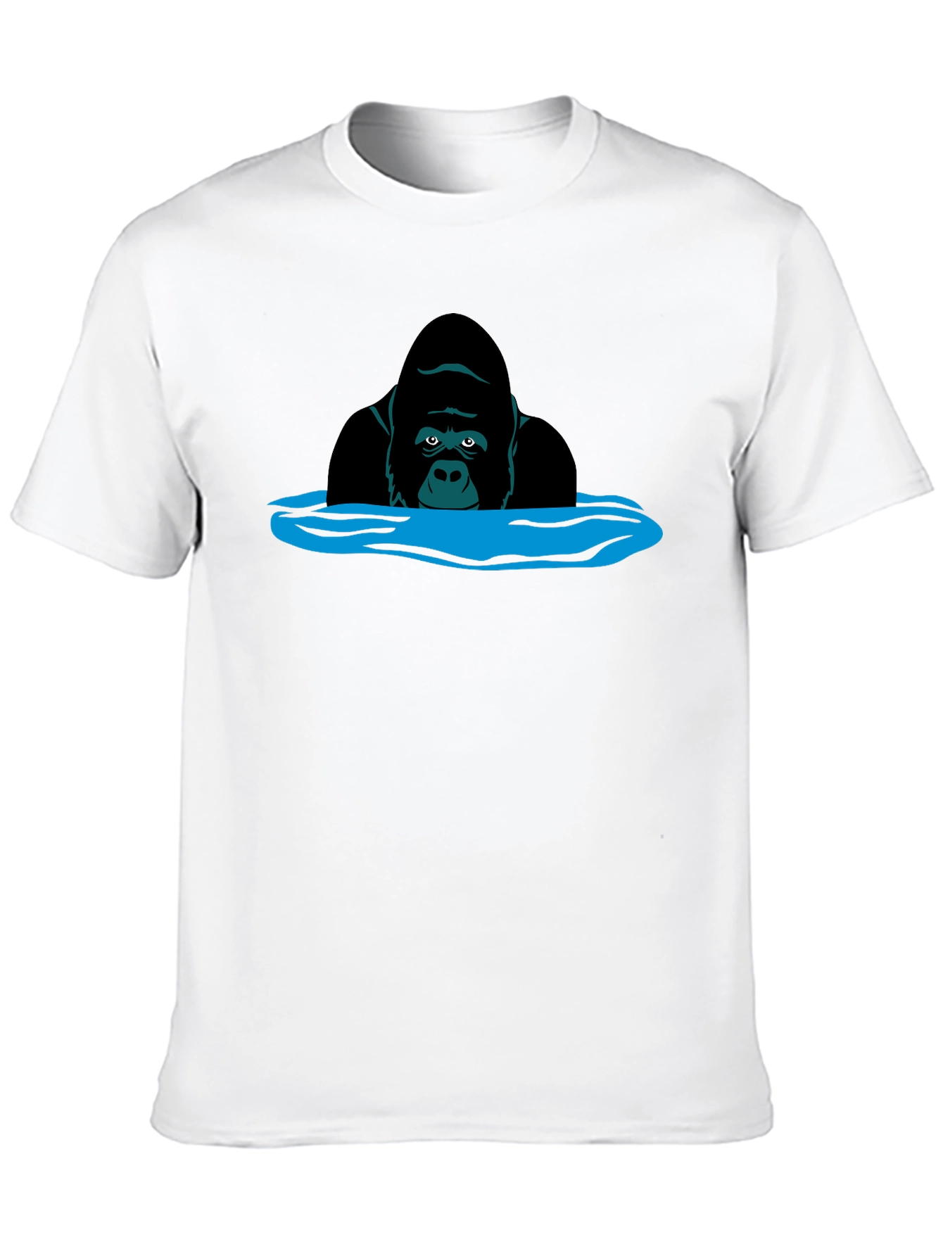 Gorilla in Water Graphic T-Shirt