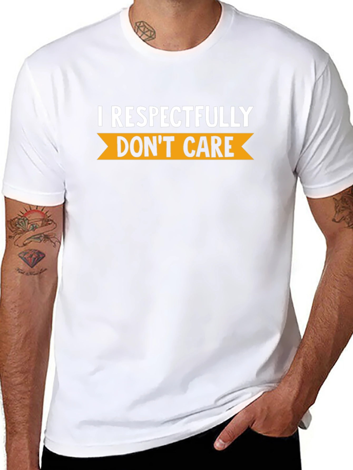 Respectfully Dont Care Graphic Tee - Black T-Shirt