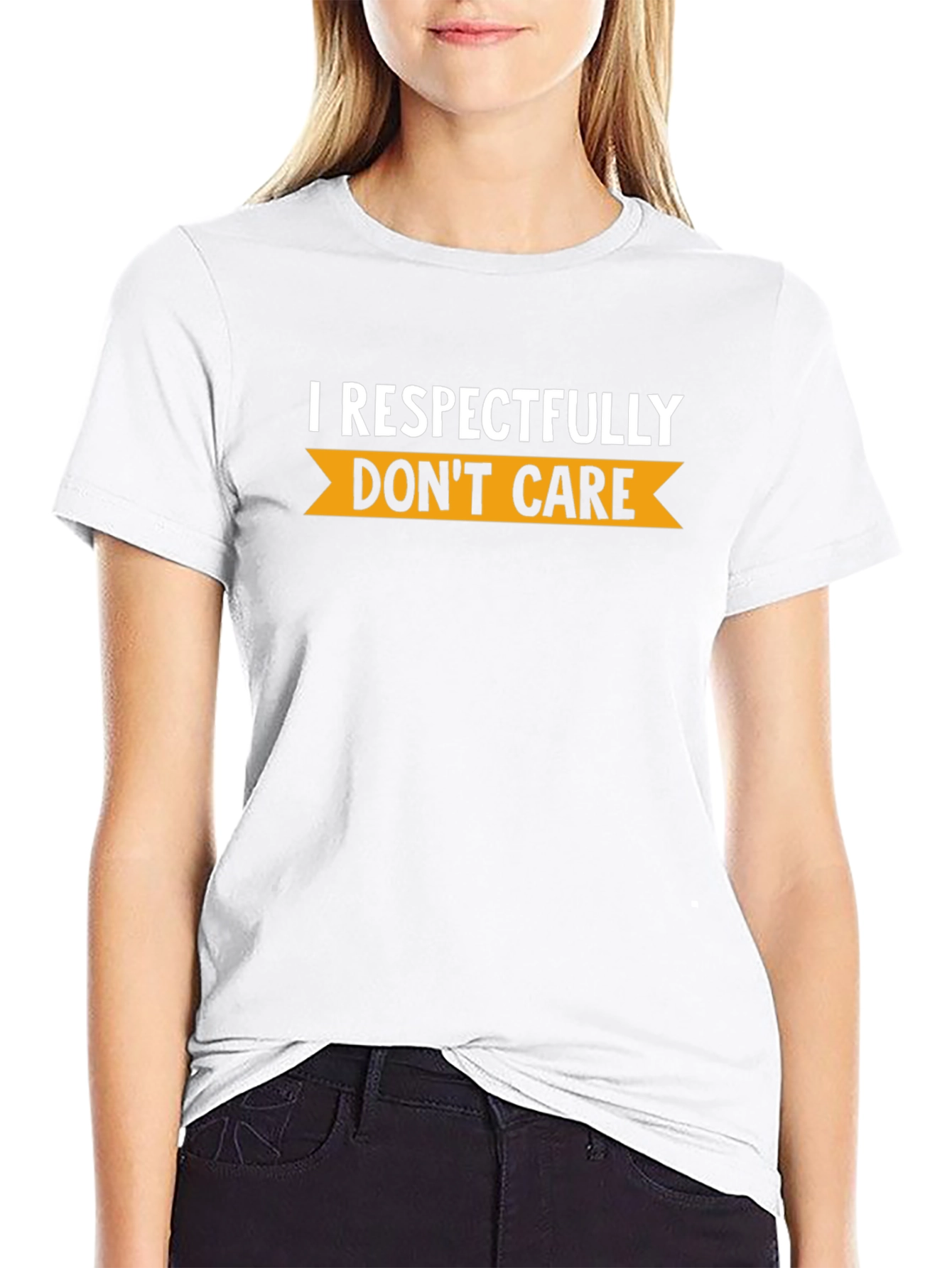 Respectfully Dont Care Graphic Tee - Black T-Shirt