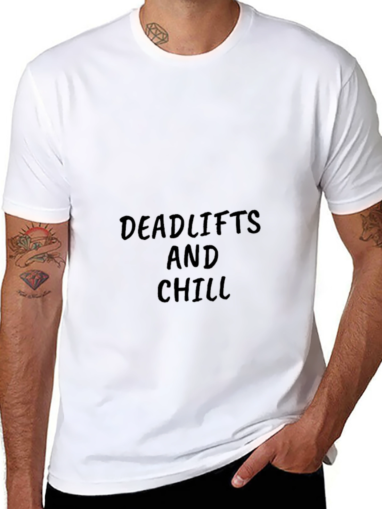 Deadlifts and Chill Black T-Shirt