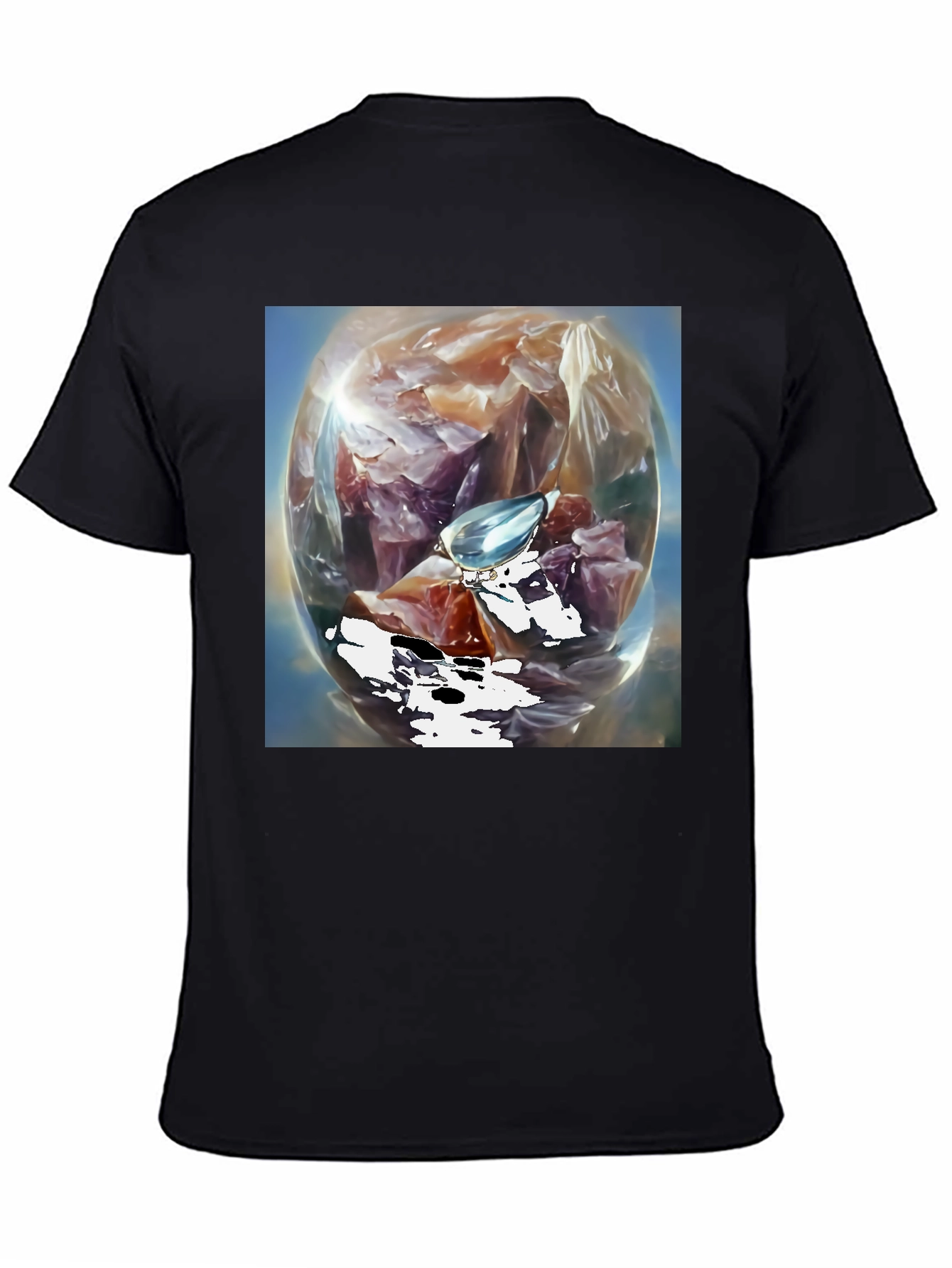 Abstract Art Tee: Gemstone Orb Design T-Shirt