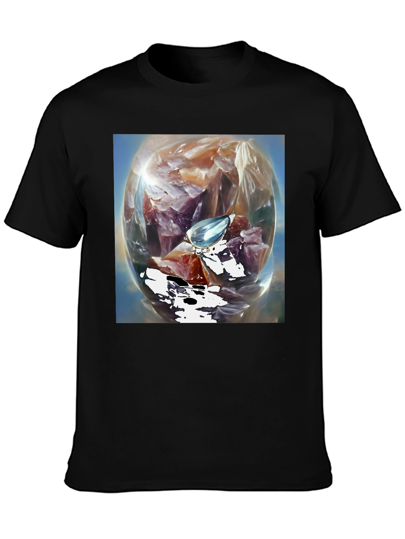 Abstract Art Tee: Gemstone Orb Design T-Shirt