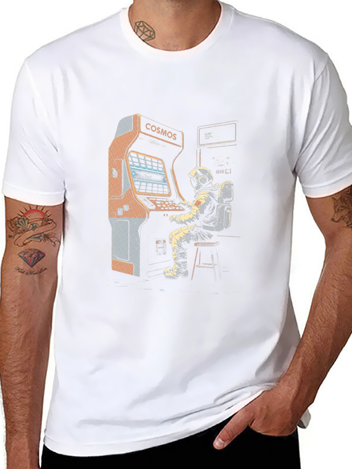 Cosmos Arcade Astronaut Black T-Shirt