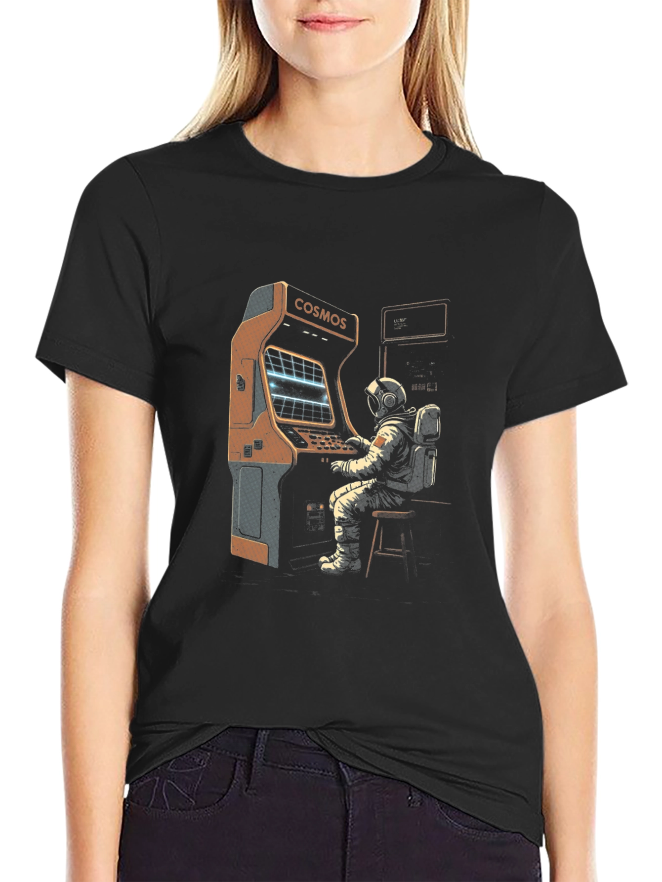 Cosmos Arcade Astronaut Black T-Shirt
