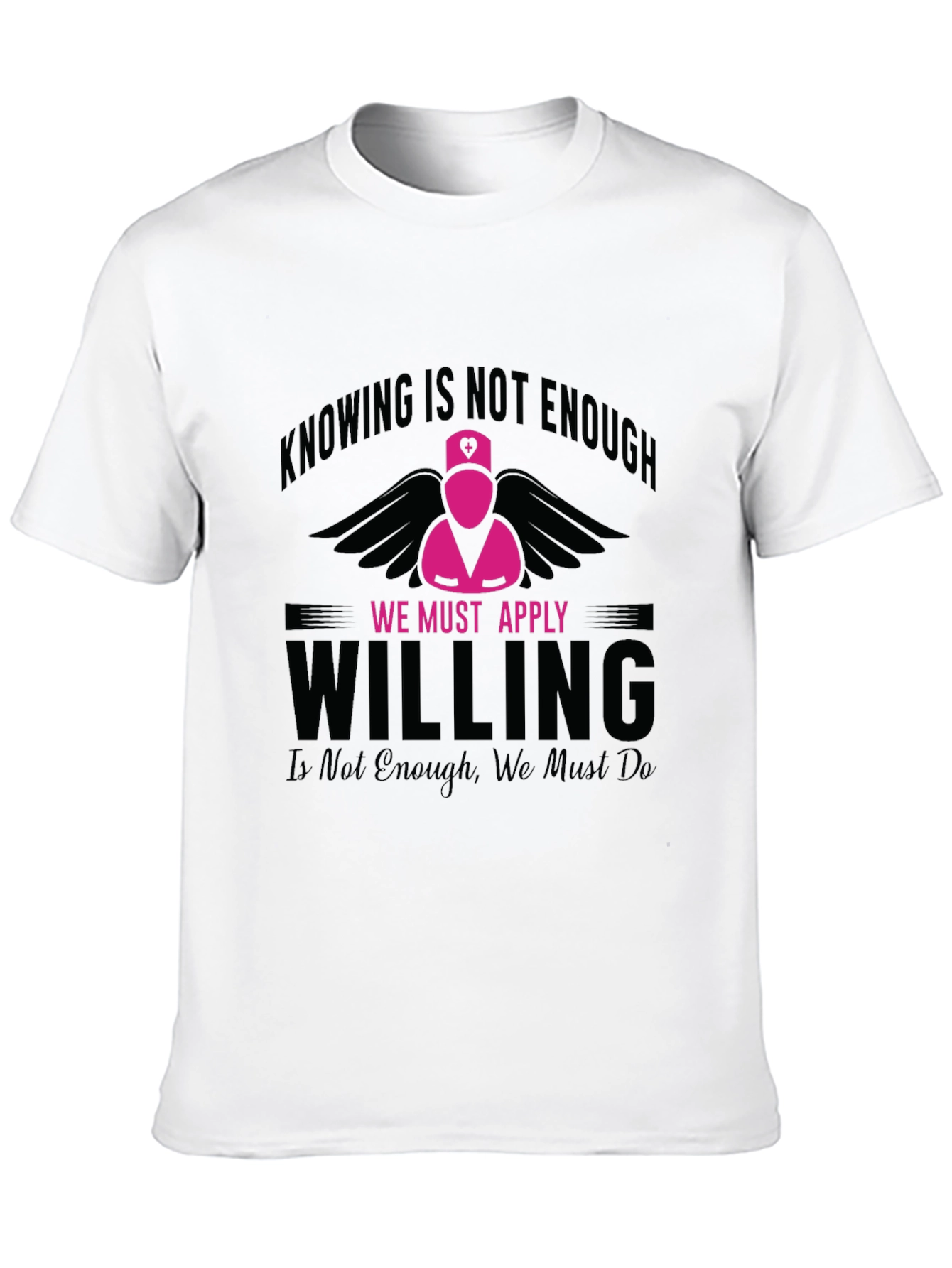 Nurse Angel Graphic T-Shirt - Knowing is Not Enough
