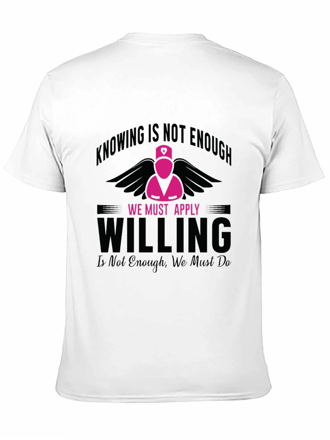 Nurse Angel Graphic T-Shirt - Knowing is Not Enough