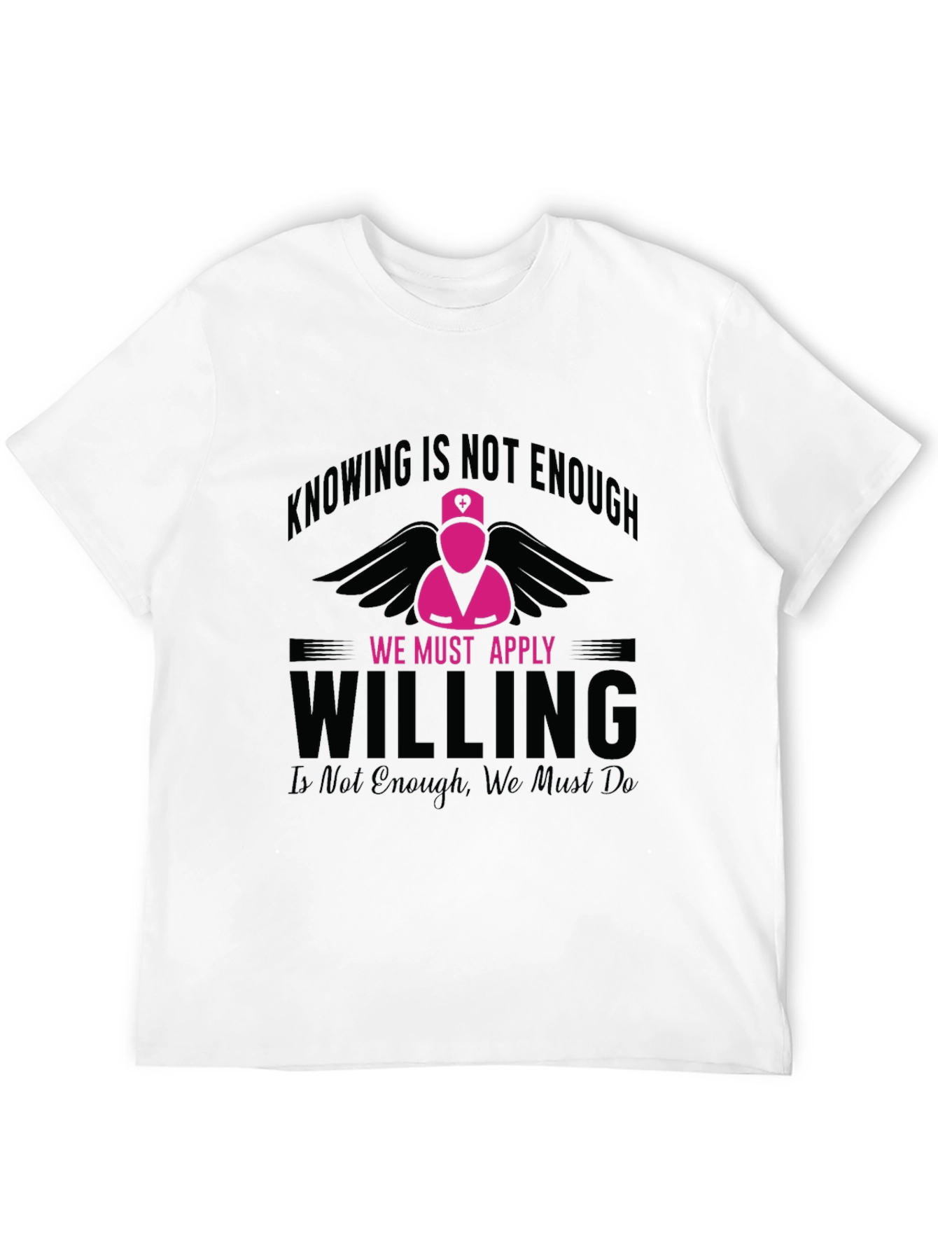 Nurse Angel Graphic T-Shirt - Knowing is Not Enough