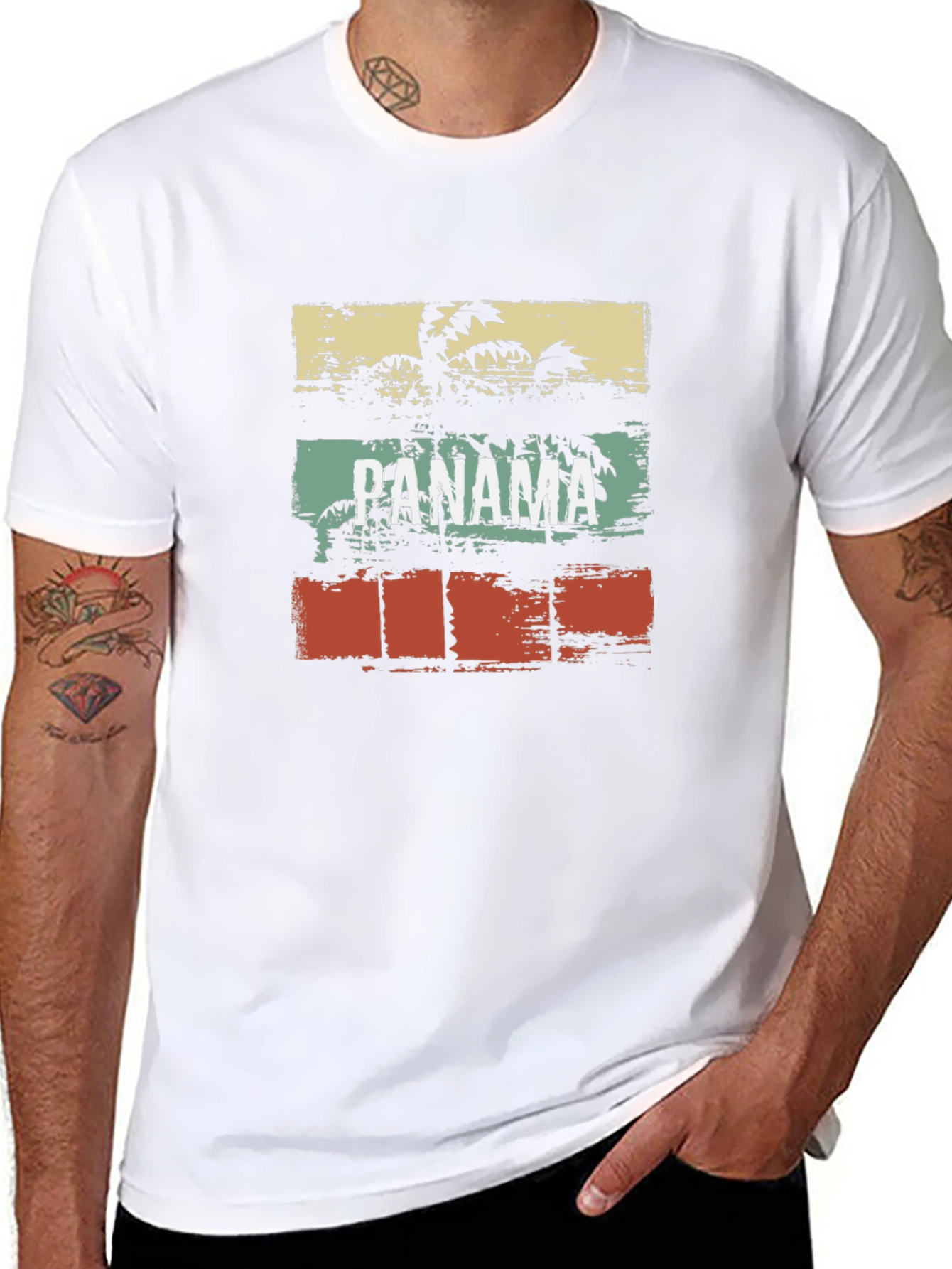Panama Palm Tree T-Shirt - Tropical Vacation Vibes
