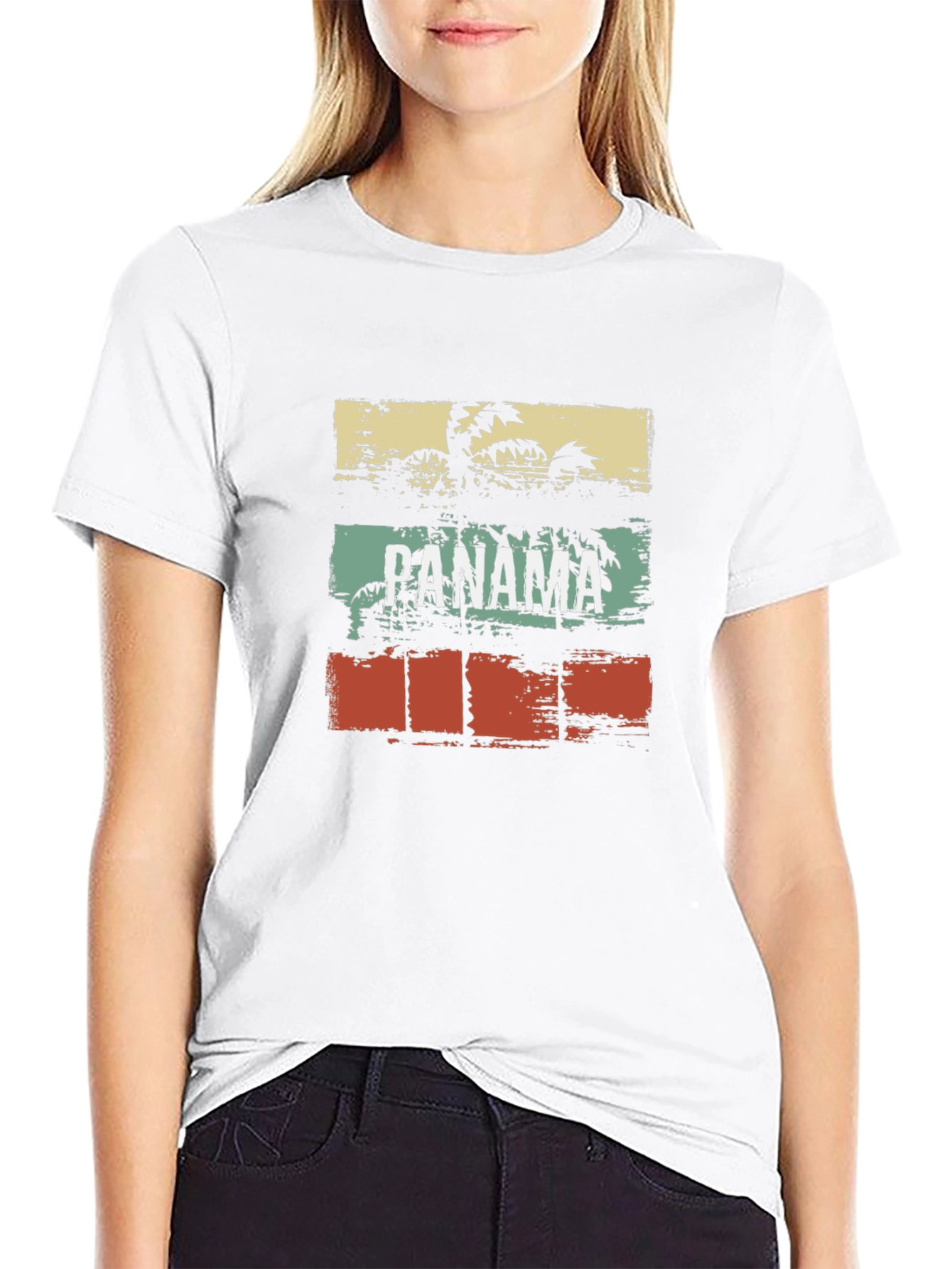 Panama Palm Tree T-Shirt - Tropical Vacation Vibes