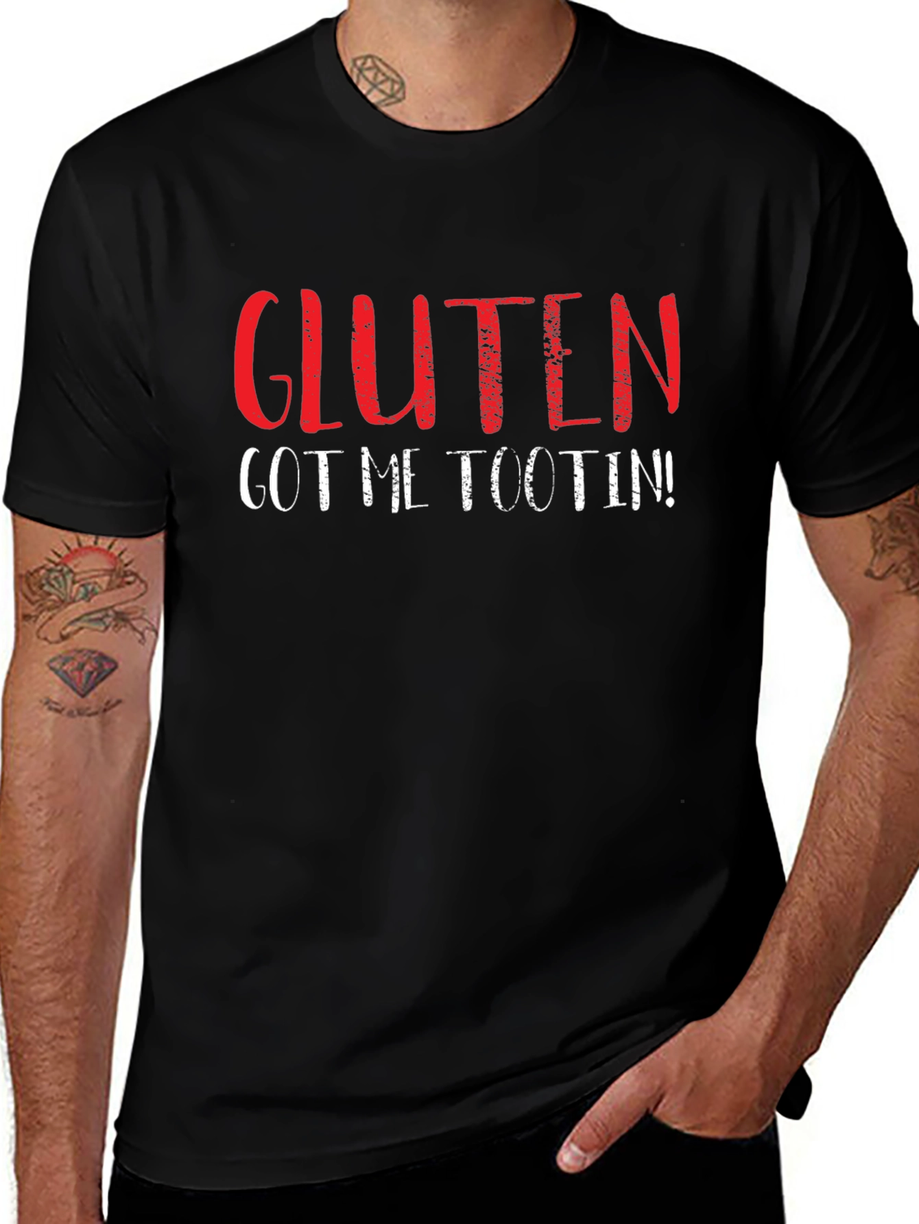 Gluten Got Me Tootin Funny T-Shirt