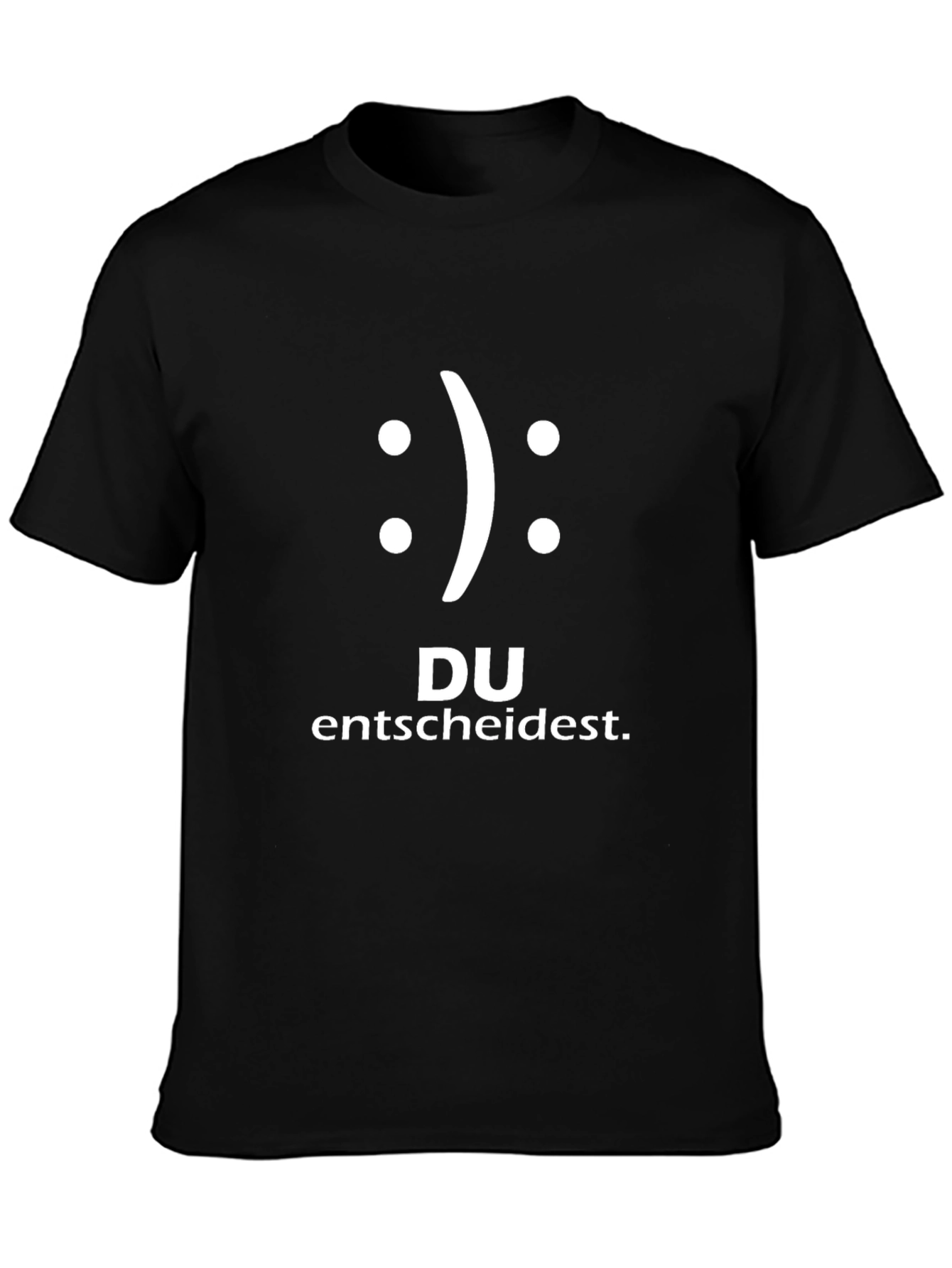 Decide: Smiley Face Graphic Black T-Shirt