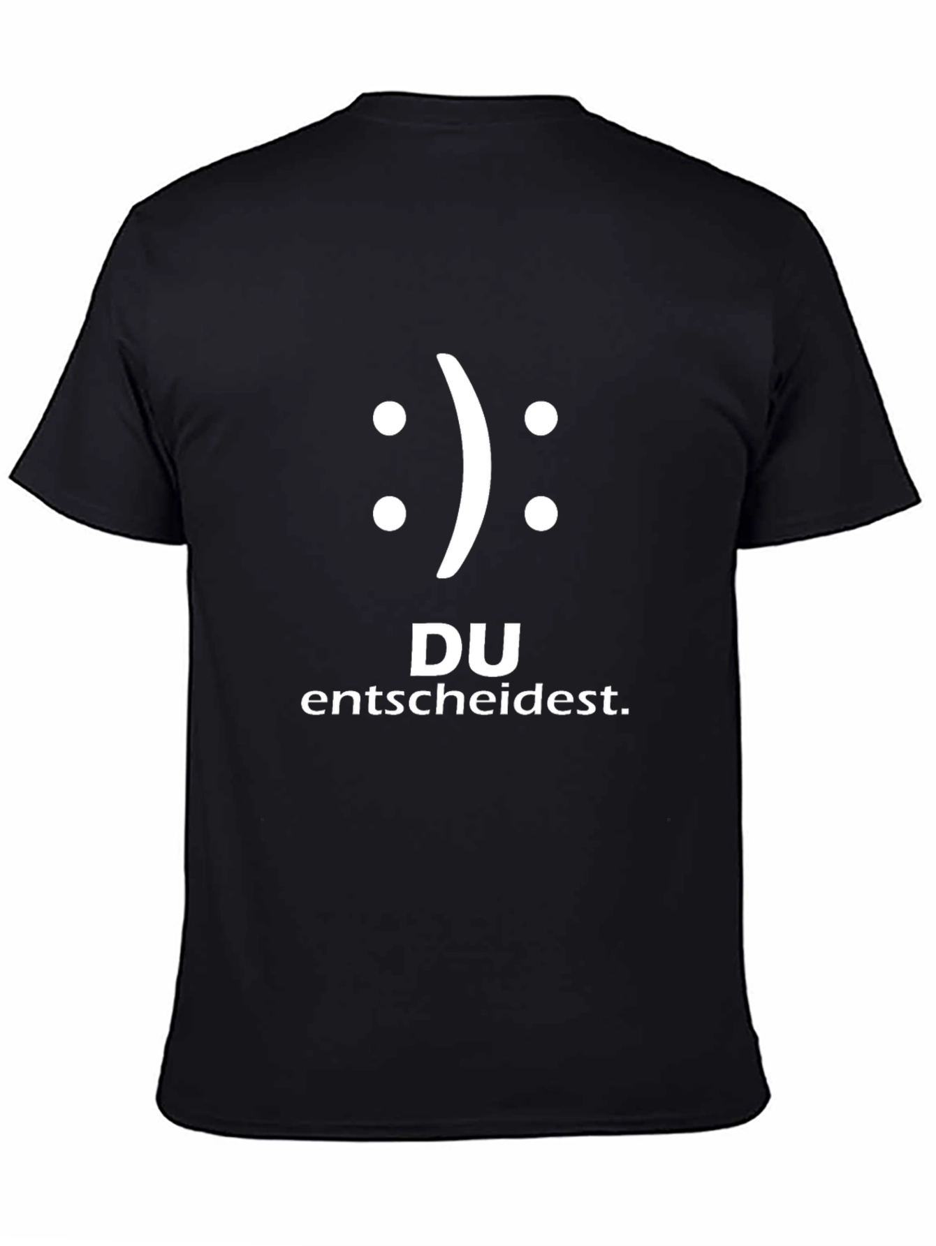Decide: Smiley Face Graphic Black T-Shirt