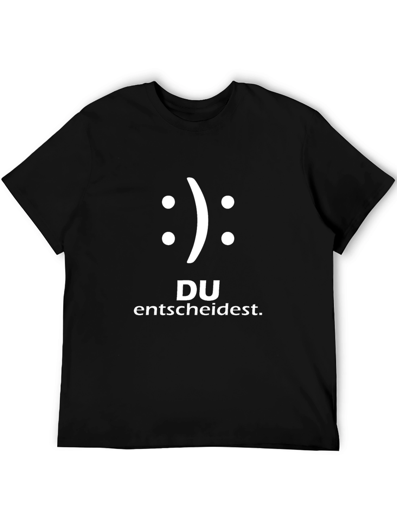 Decide: Smiley Face Graphic Black T-Shirt