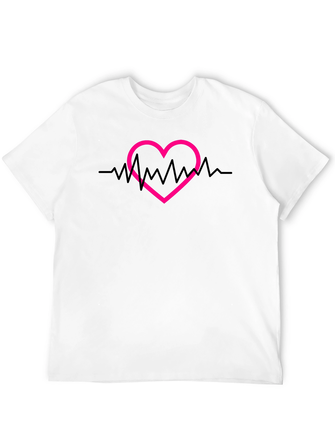 Heartbeat Heart Graphic Tee - Stylish Casual Top