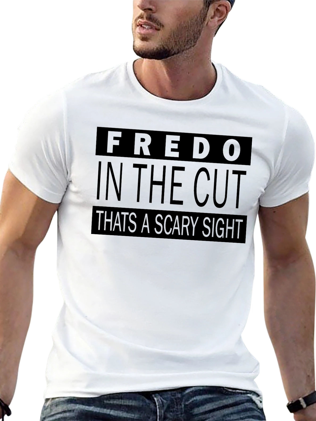 Fredo In The Cut Black Graphic T-Shirt