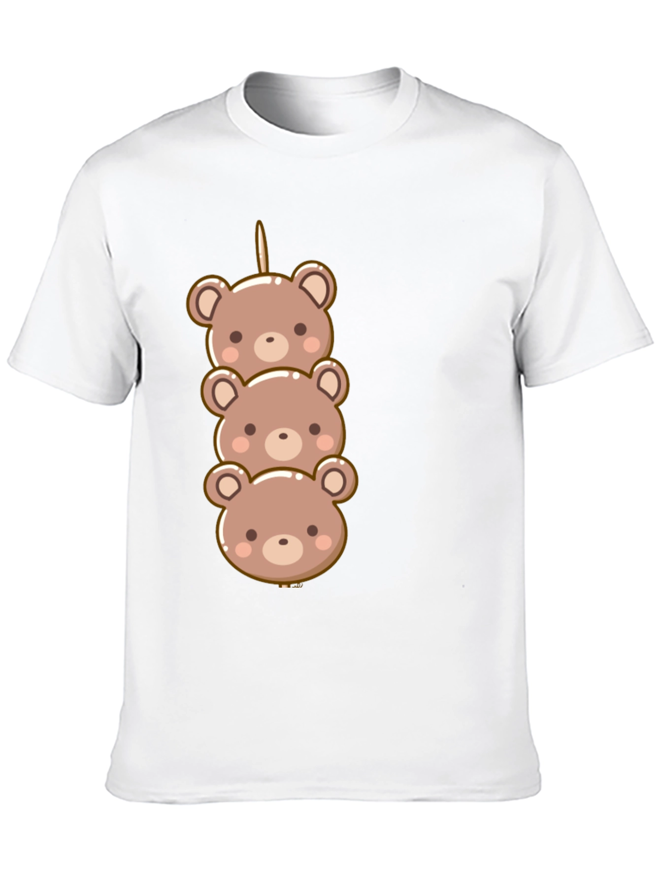 Cute Bear Dango Graphic Tee - Black