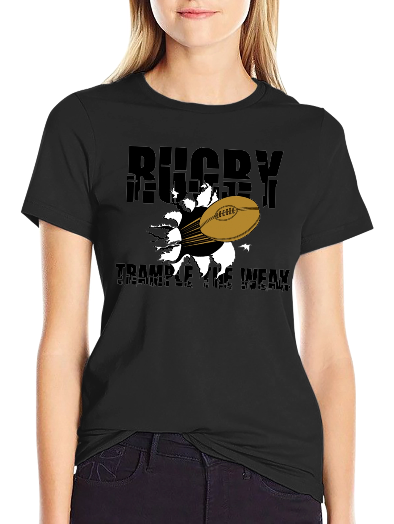Rugby Trample the Weak Graphic T-Shirt