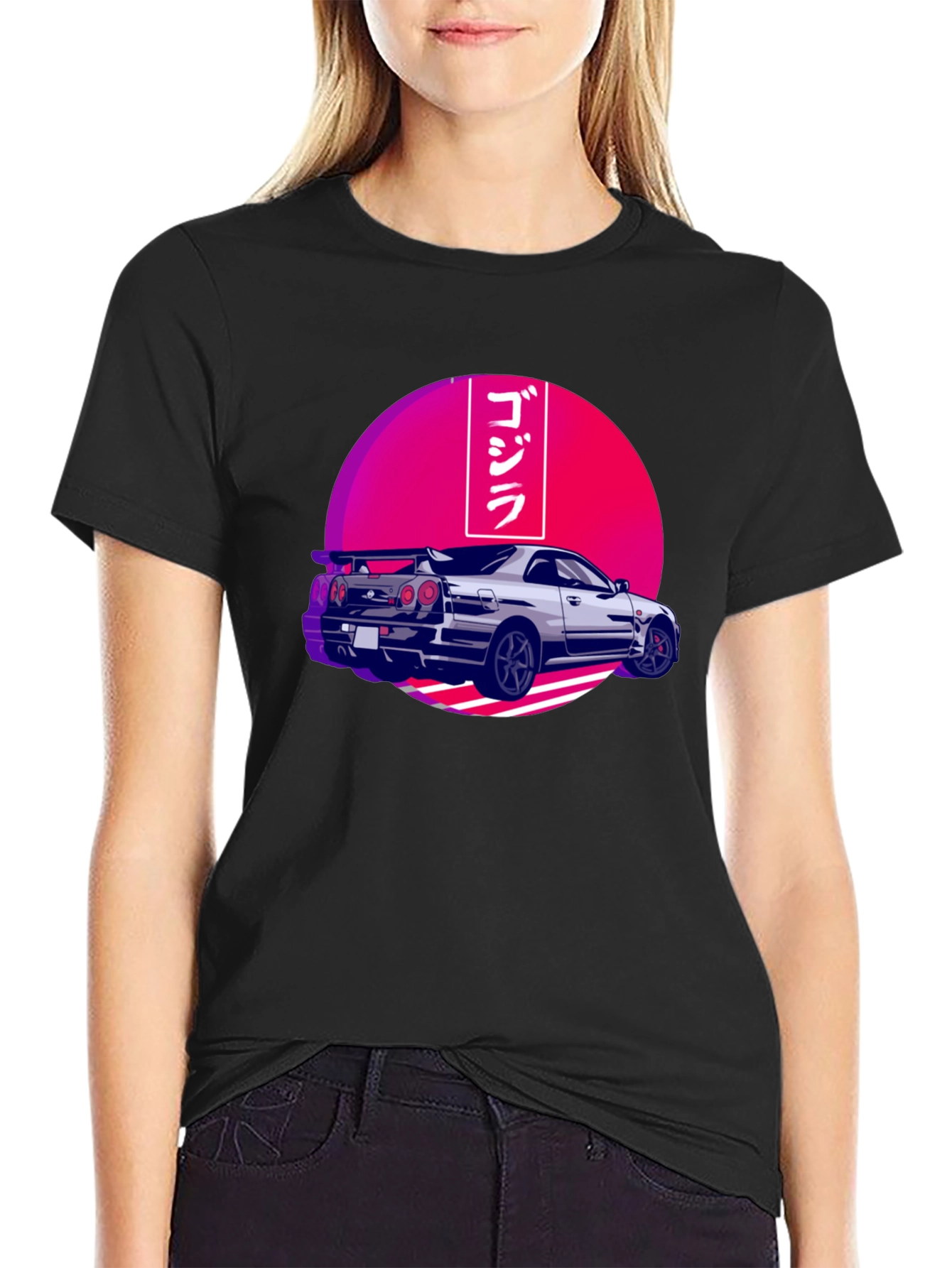 Godzilla Car Graphic Tee - Black