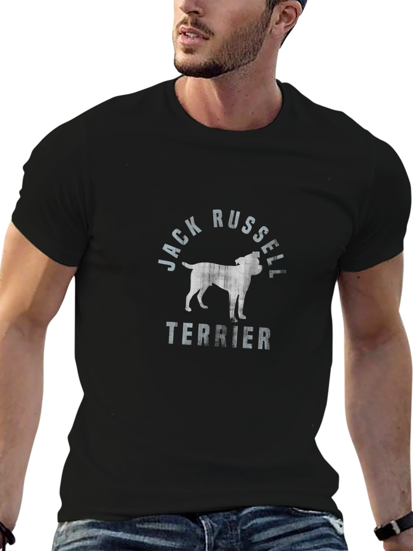 Jack Russell Terrier Graphic Black T-Shirt