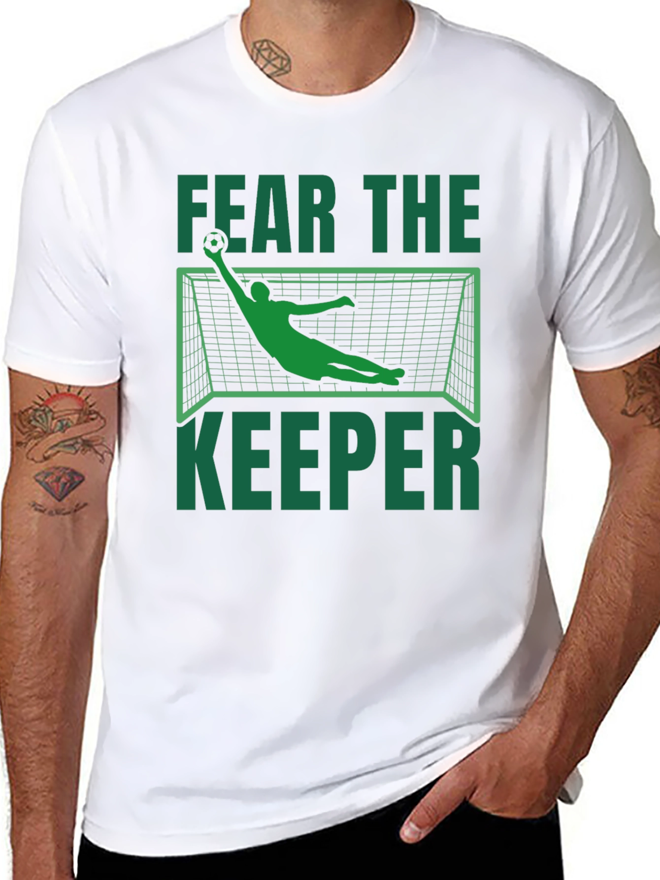 Fear the Keeper Graphic T-Shirt - Soccer Goalie Design