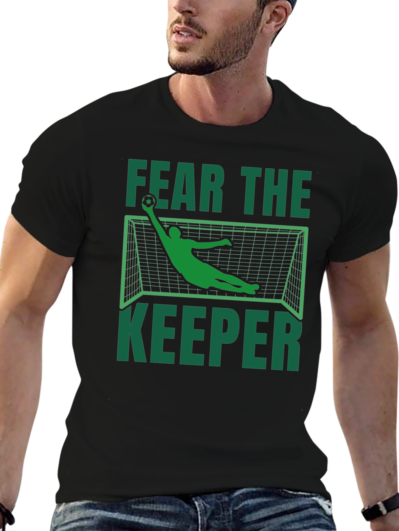 Fear the Keeper Graphic T-Shirt - Soccer Goalie Design
