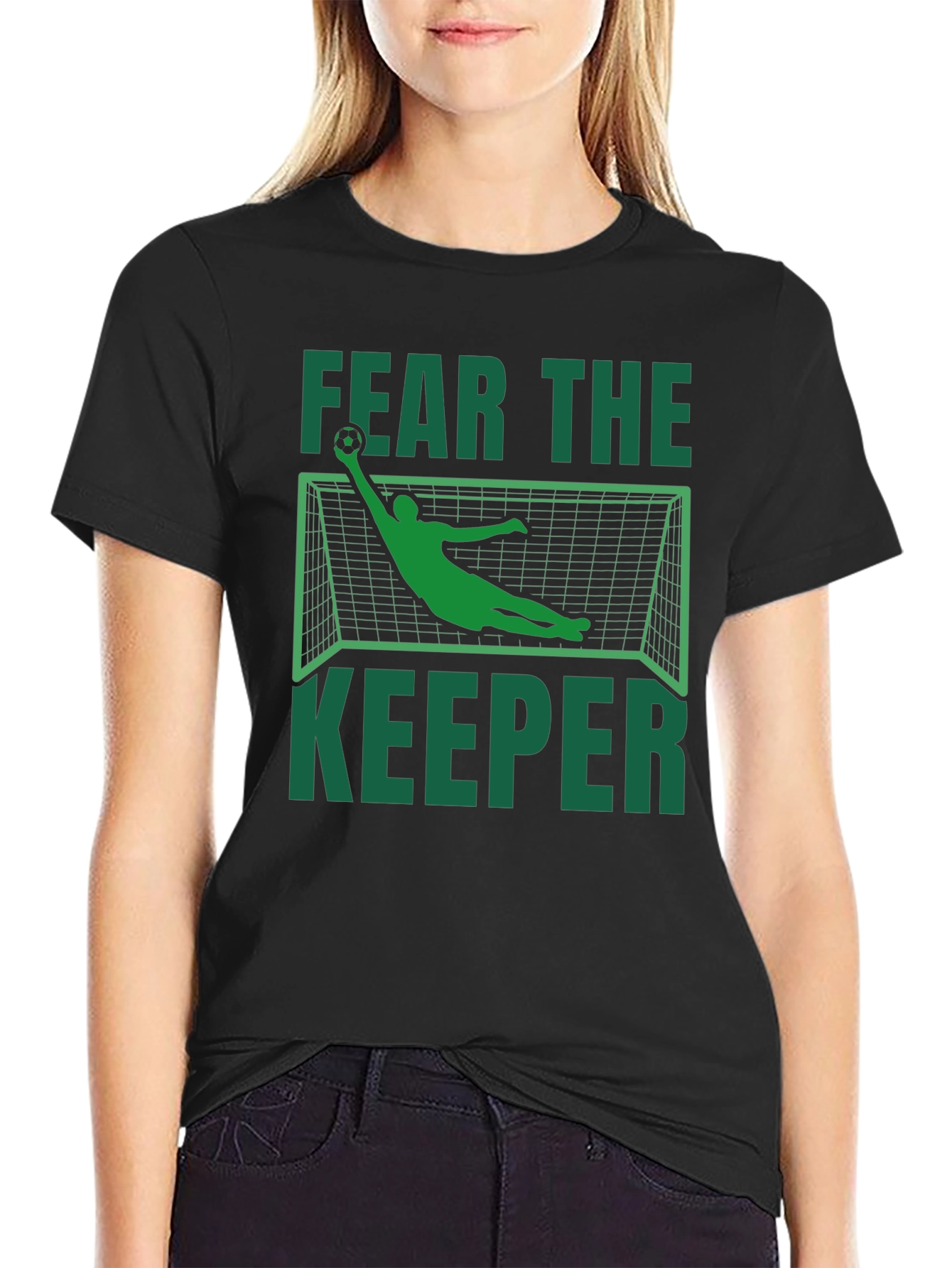 Fear the Keeper Graphic T-Shirt - Soccer Goalie Design