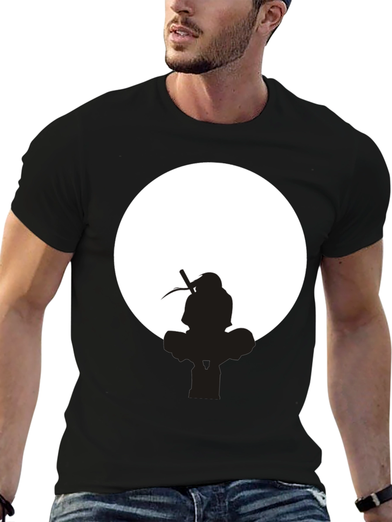 Itachi Uchiha Silhouette Black T-Shirt