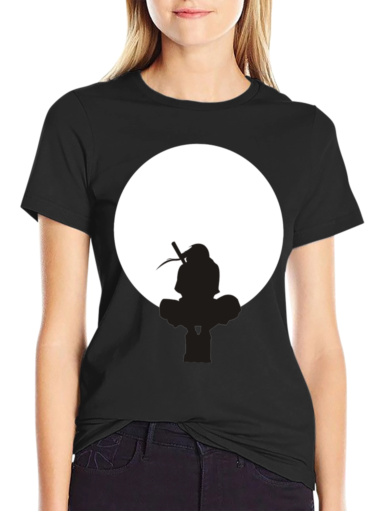 Itachi Uchiha Silhouette Black T-Shirt
