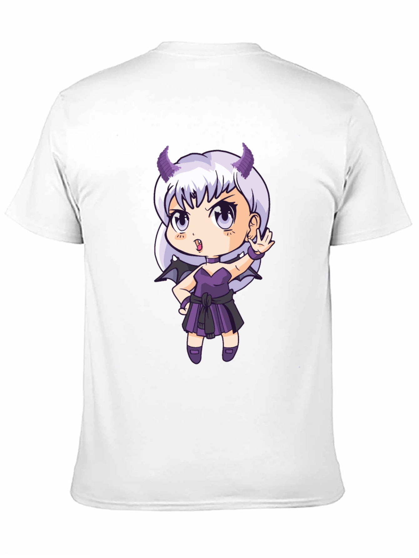 Anime Devil Girl T-Shirt - Black Cotton Tee