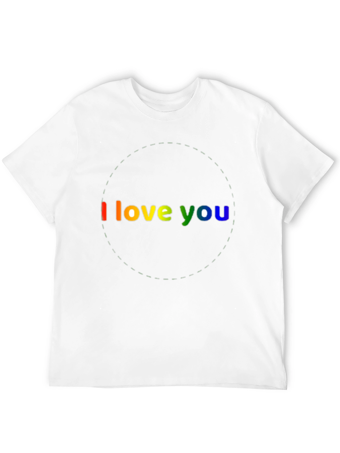 I Love You Rainbow Graphic Black T-Shirt